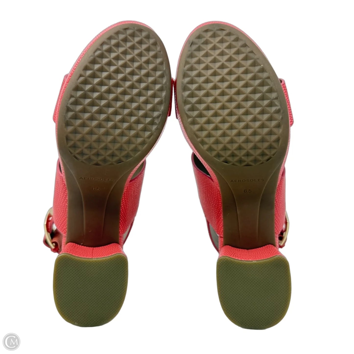 Camilia Block Heel Sandals By Aerosoles In Coral, Size: 6.5