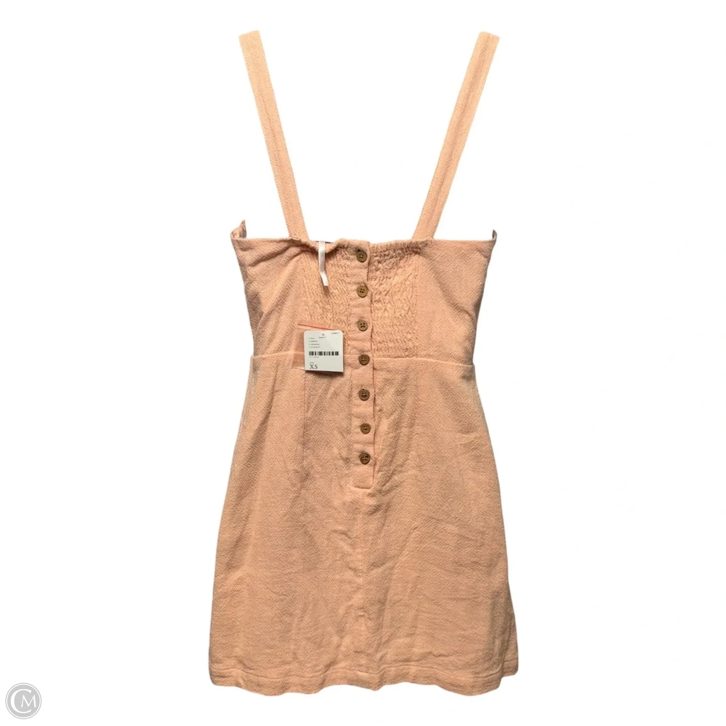 Short N' Sweet Solid Mini Dress By Free People In Peach, Size: XS