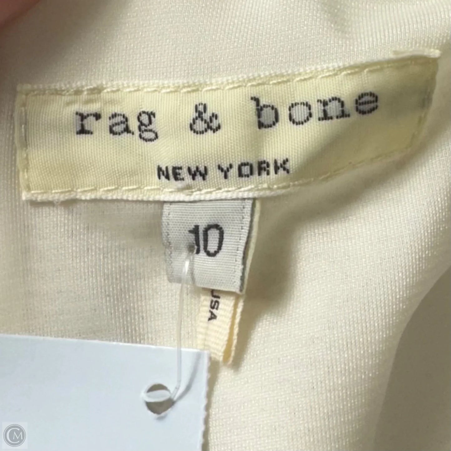 Knit & Leather Trim Belted Dress Casual Midi By Rag And Bone In White, Size: 10