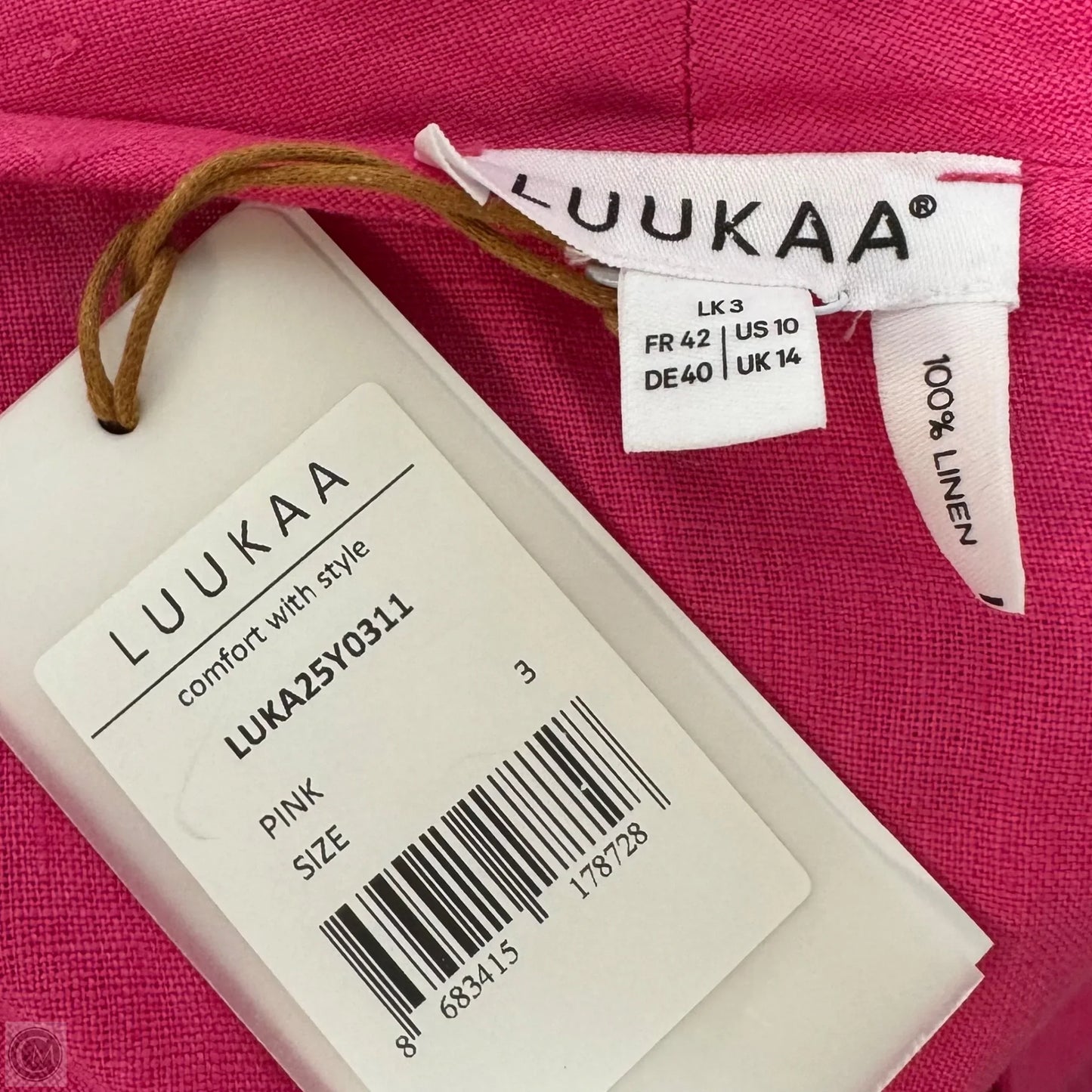 Allegra Asymmetrical Balloon Linen Jacket By Luukaa In Pink, Size: 10