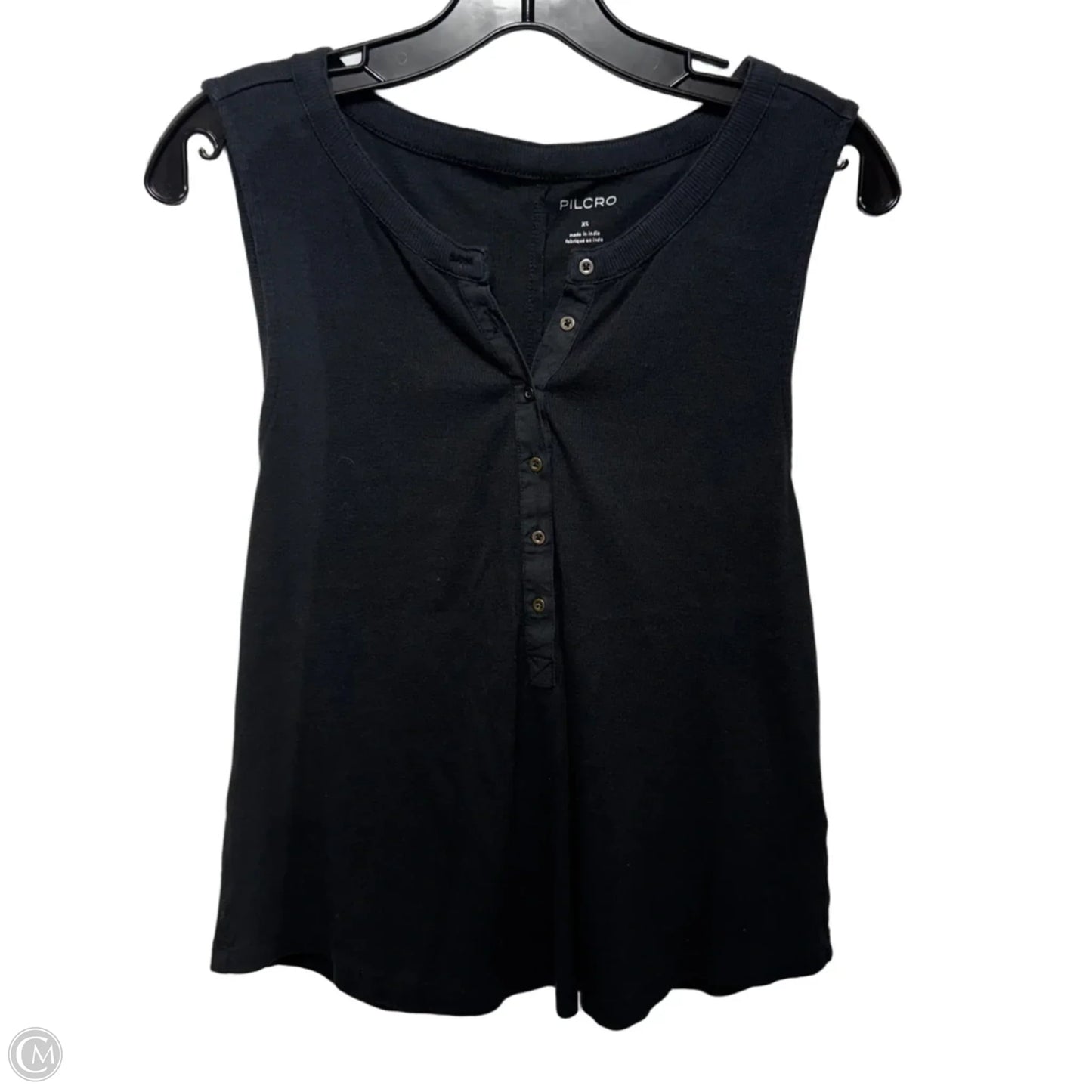 Andie Sleeveless Henley Top
By Pilcro In Black, Size: XL