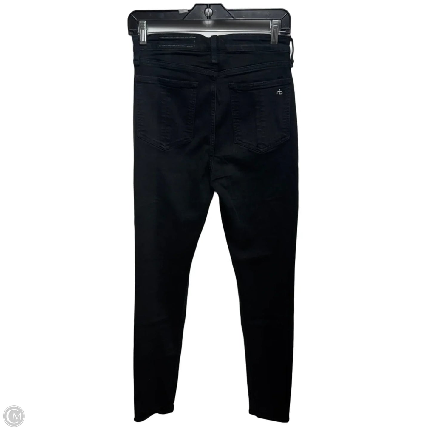 Nina High Rise Skinn Jeans By Rag And Bone In Black Denim, Size: 6/28