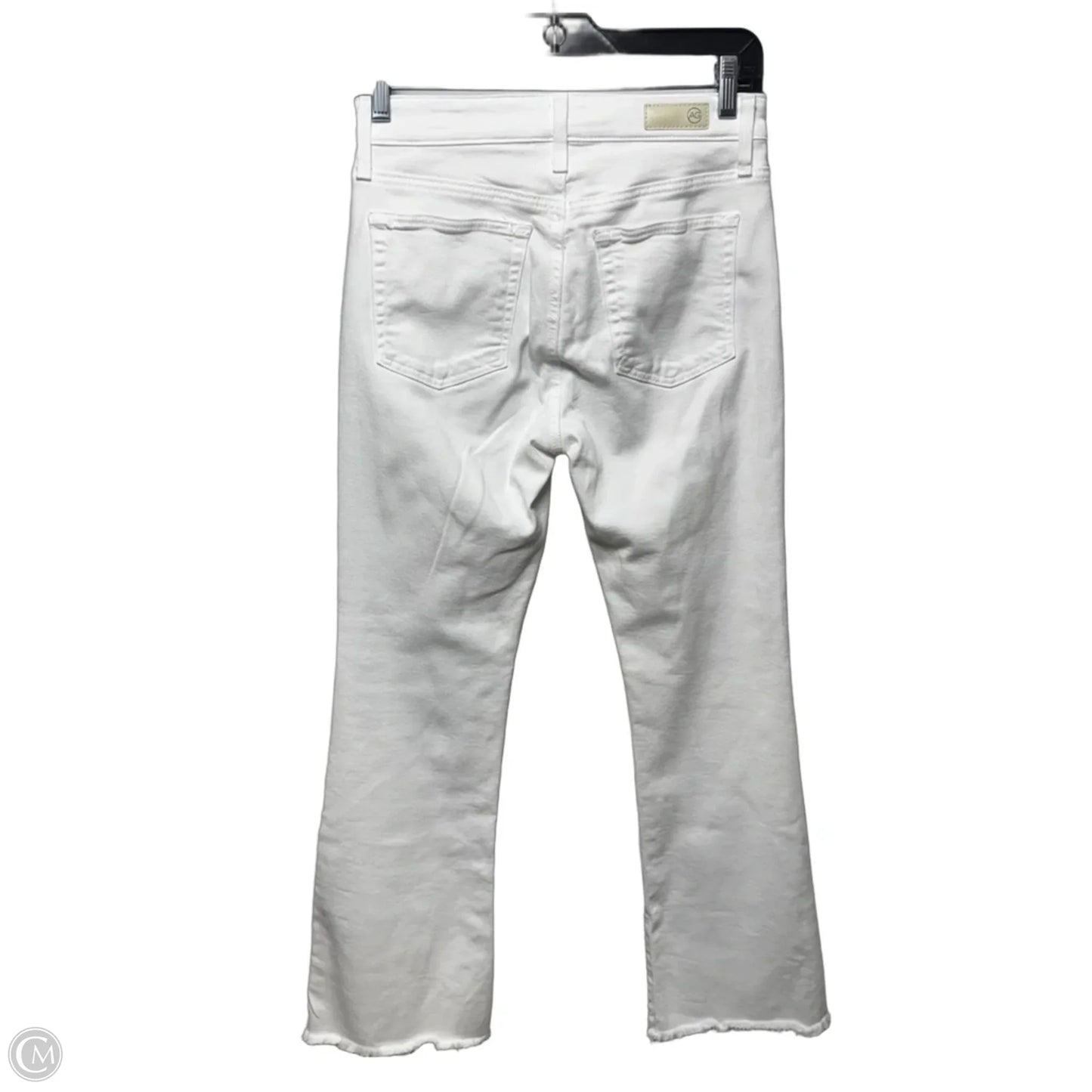 Farrah Boot Crop Jeans Boot Cut By Adriano Goldschmied In White Denim, Size: 2/26