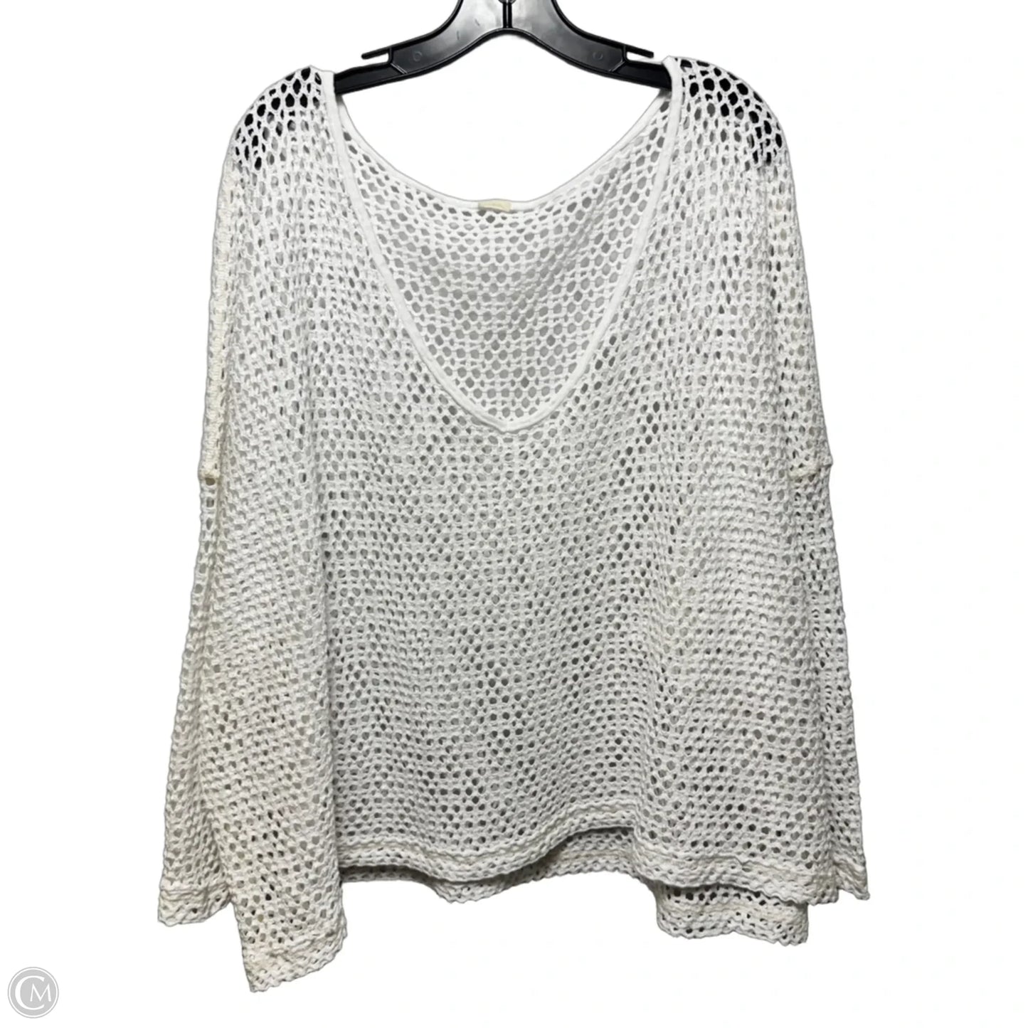 Oversized Open Knit Layering Sweater By Free People In White, Size: L (estimated)