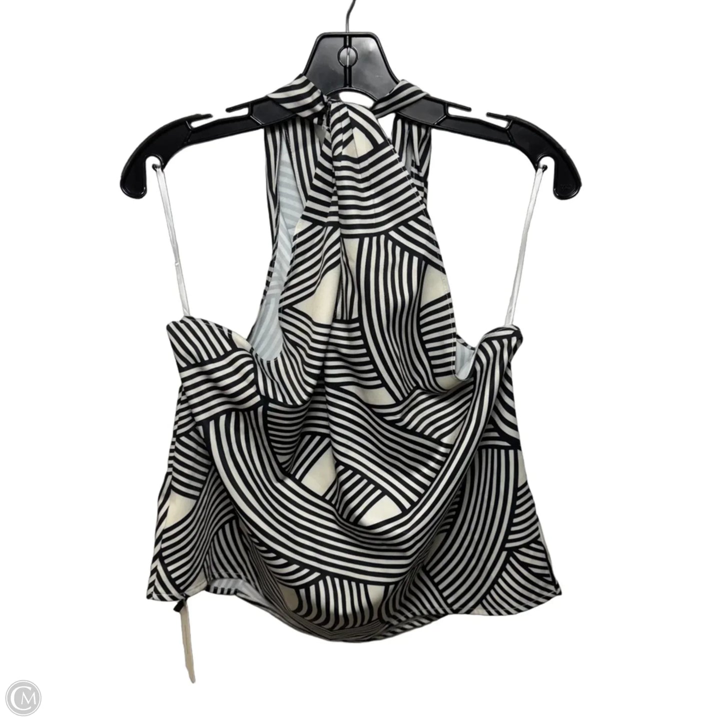 Top Sleeveless By Commense In Black & Cream, Size: Xl