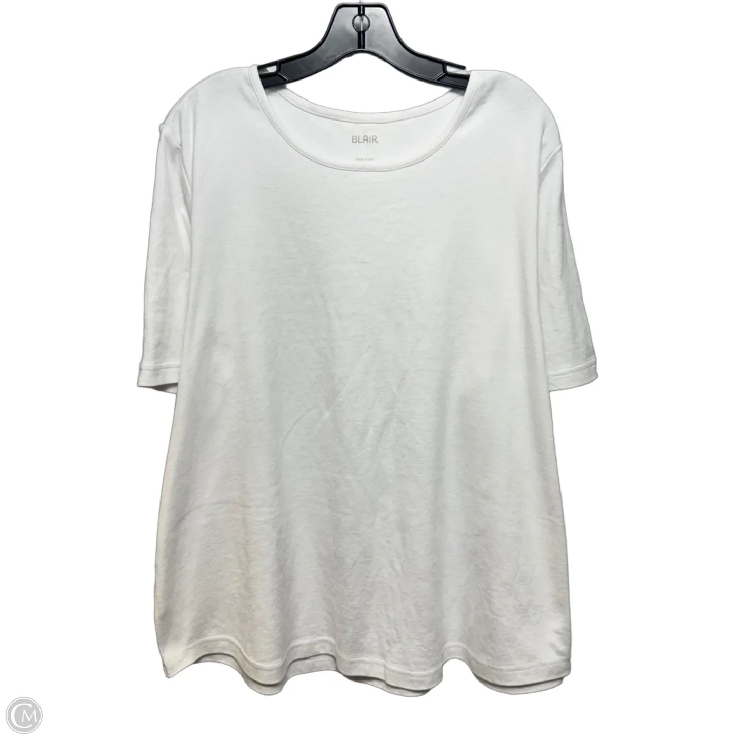 Top Short Sleeve Basic By Blair In White, Size: 2x