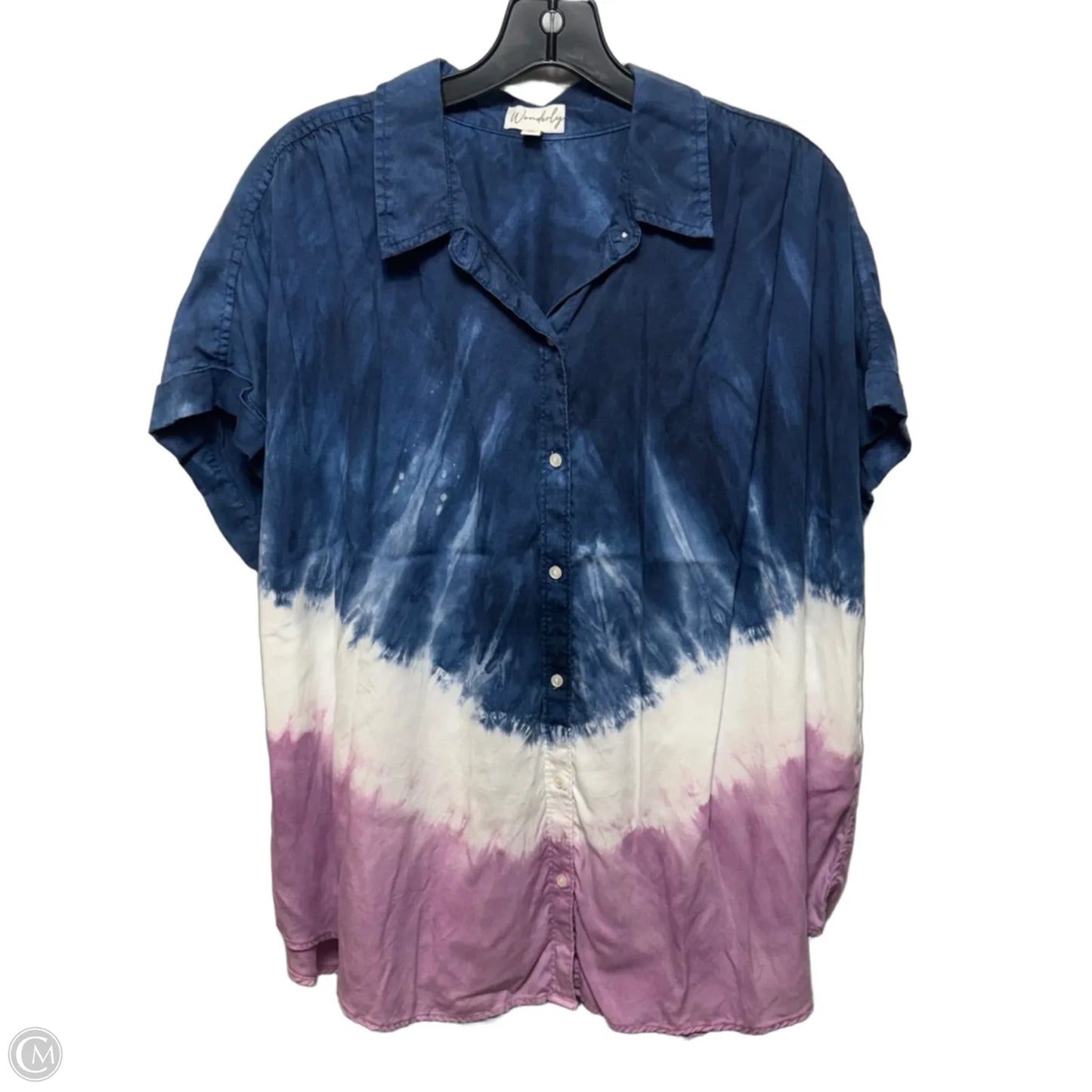 Top Sleeveless By Wonderly In Tie Dye Print, Size: Xxl