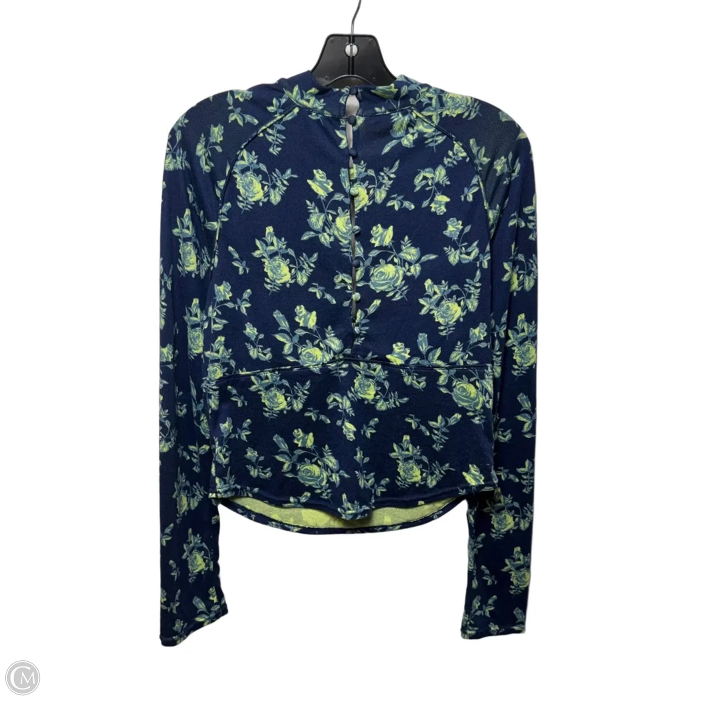Top Long Sleeve By Free People In Floral Print, Size: L