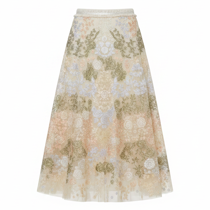 Elin Blossom Ballerina Skirt Maxi By Needle & Thread In Floral Print, Size: 12