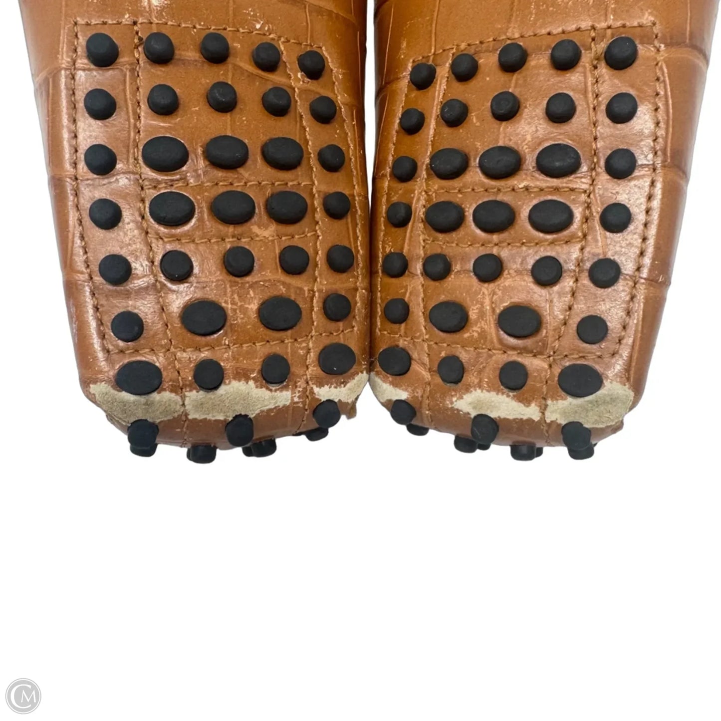 AS IS Croc Loafers Shoes Luxury Designer By Tods In Brown, Size: 8.5