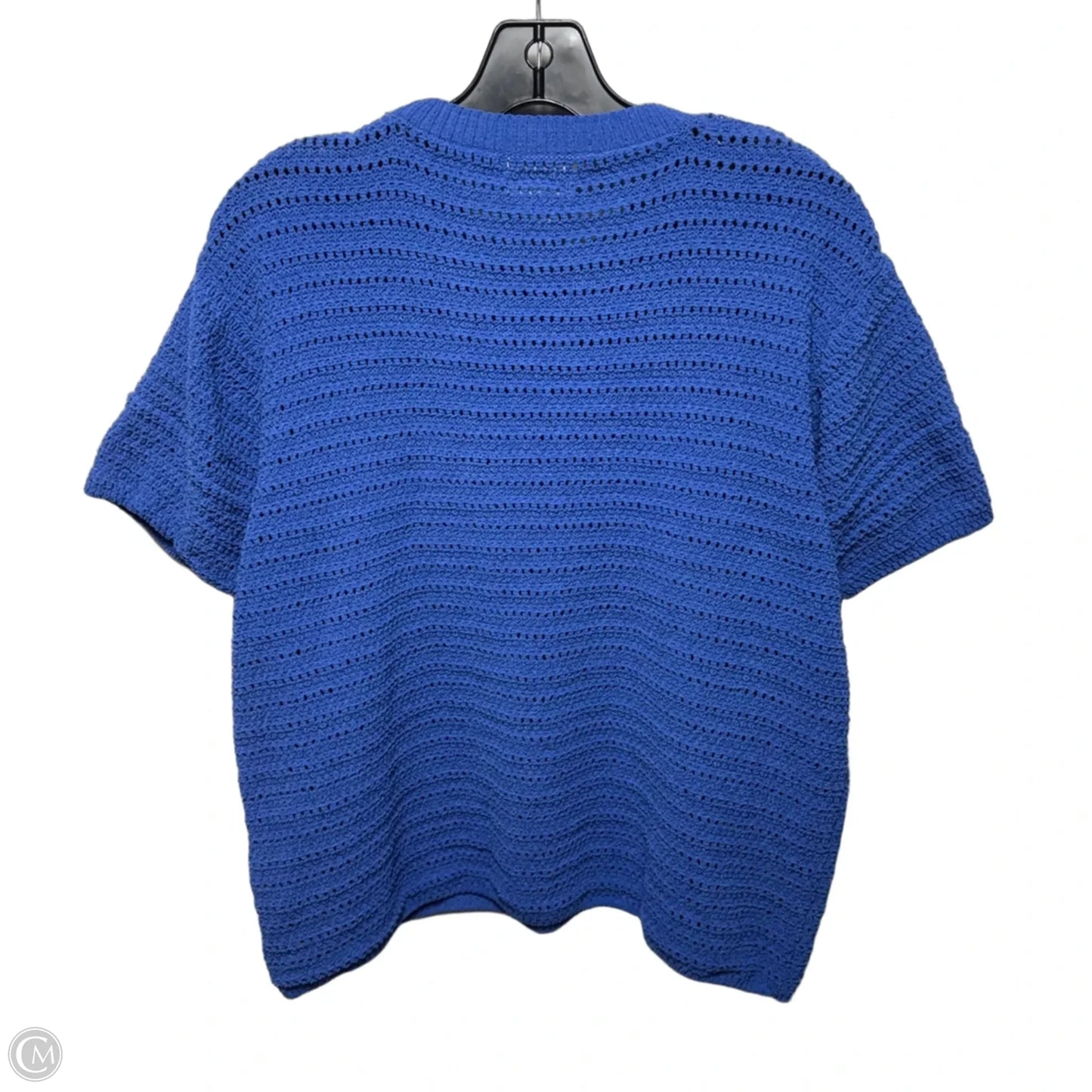 Sweater Short Sleeve By Nicole Miller In Blue, Size: 1x