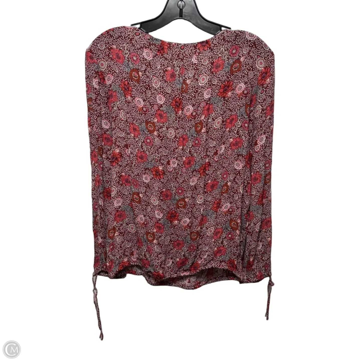 Top Long Sleeve By Lucky Brand In Floral Print, Size: M