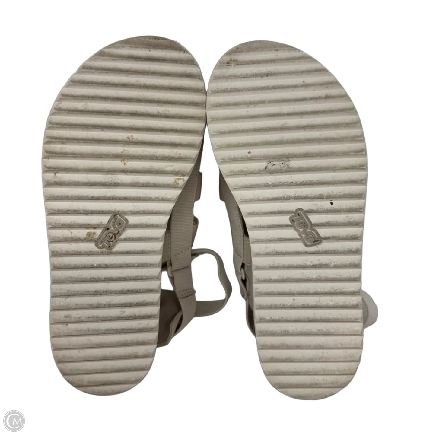 Mevia Sandals Heels Platform By Teva In Cream, Size: 8