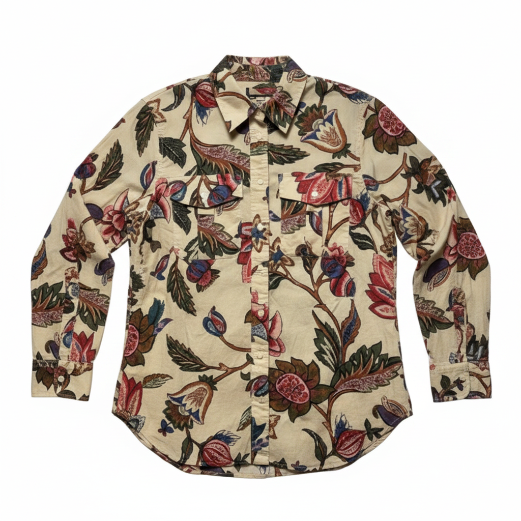 Top Long Sleeve By Lauren By Ralph Lauren In Floral Print, Size: S