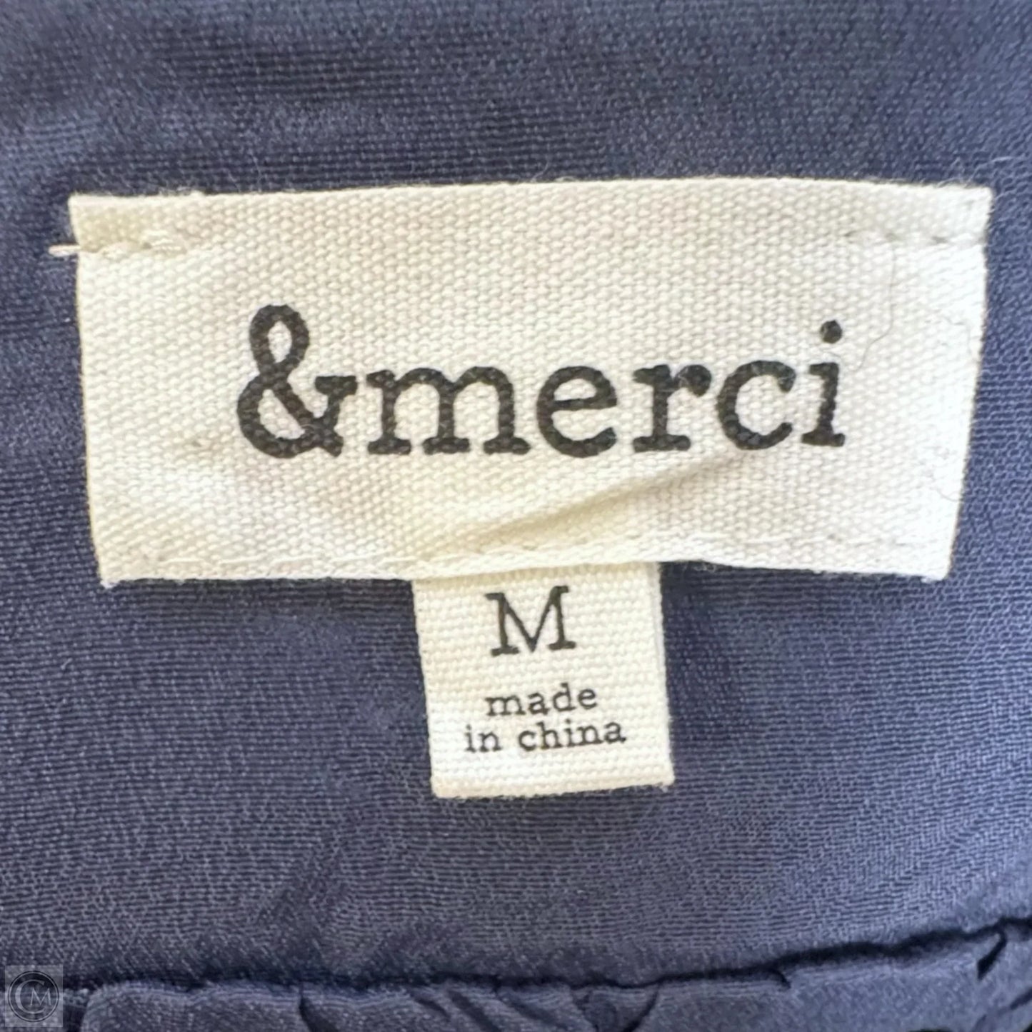 Square Neck Embroidered Dress Casual Maxi By &merci In Navy, Size: M
