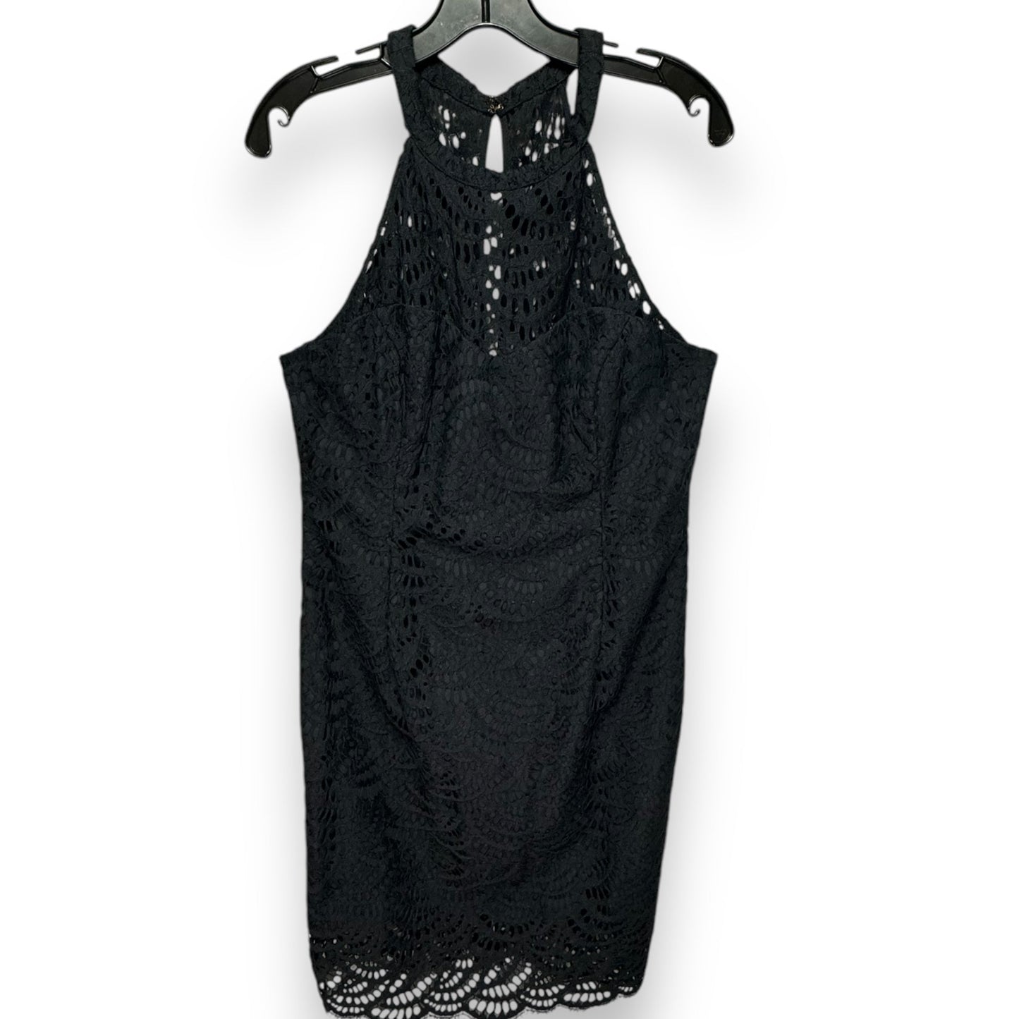Kenna Dress Designer By Lilly Pulitzer In Onyx Scalloped Fan Lace, Size: M