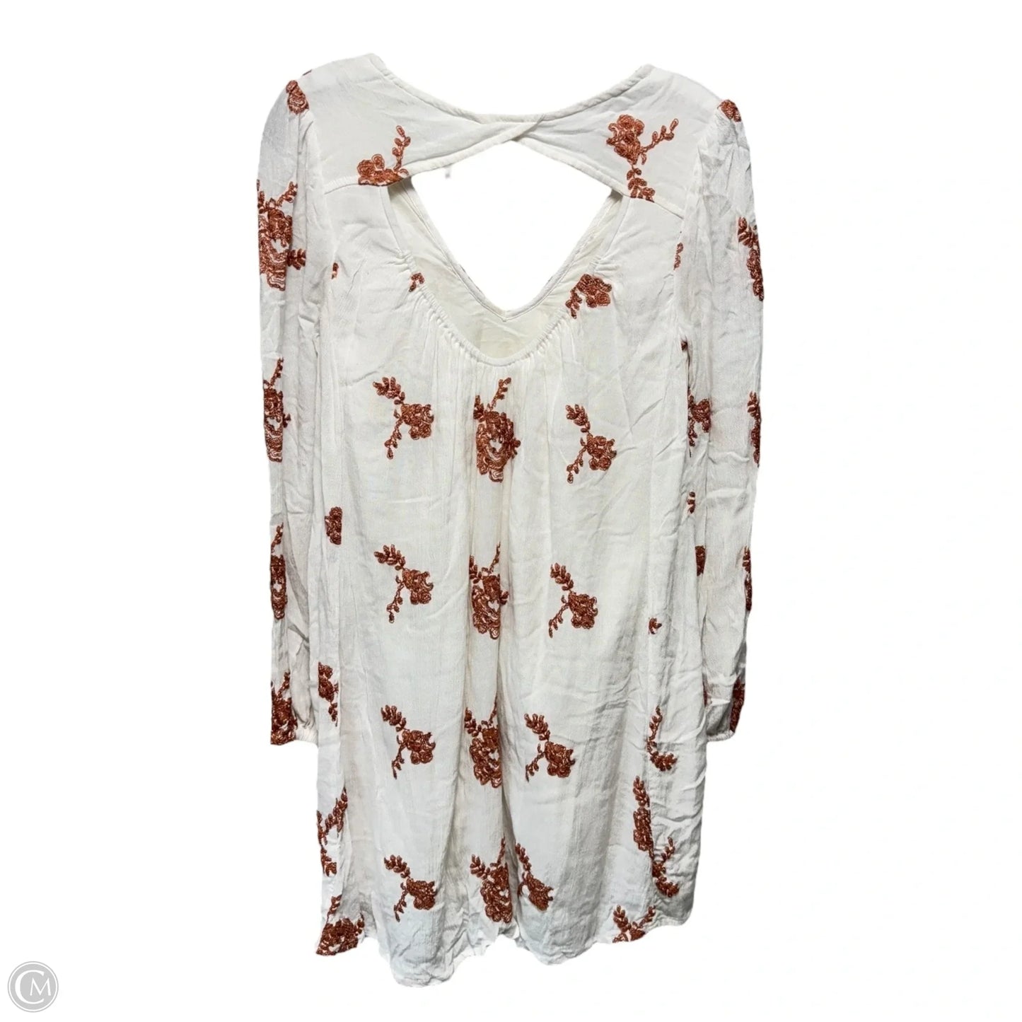 Emma Embroidered Tunic Mini Dress By Free People In Ivory Combo, Size: XS