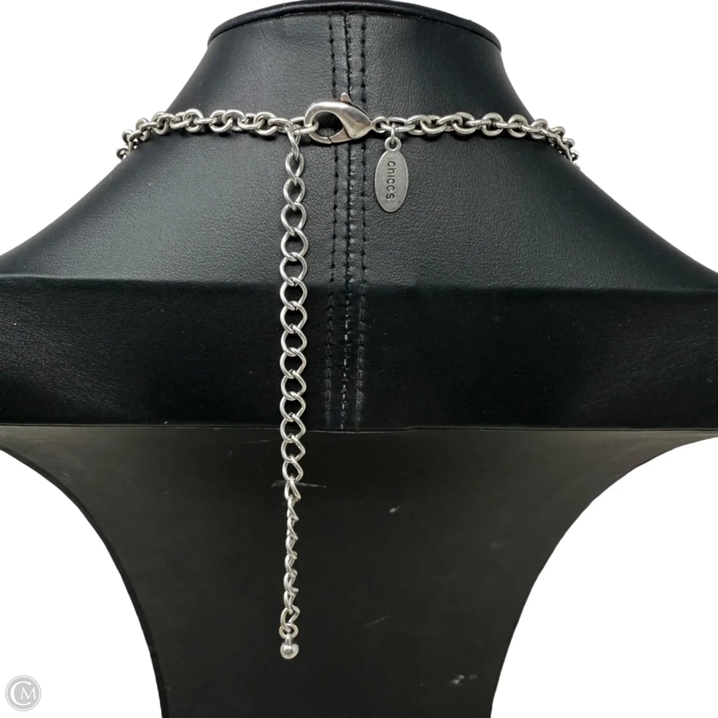 Blue & Silver Beaded Ling Necklace By Chico’s