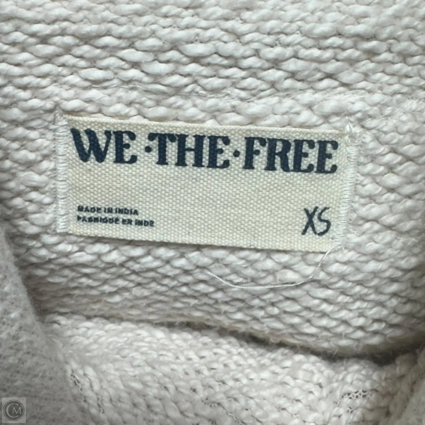 Sweatshirt Hoodie By We The Free In Cream & Grey, Size: Xs