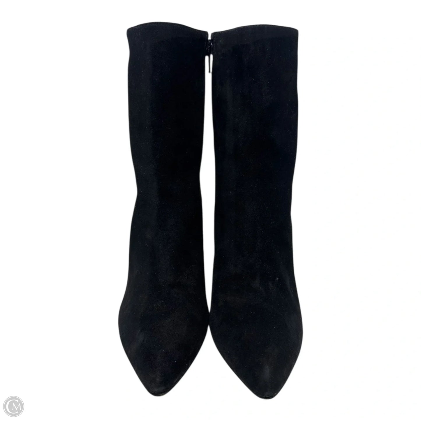 Boots Designer By Stuart Weitzman In Black & Silver, Size: 9.5
