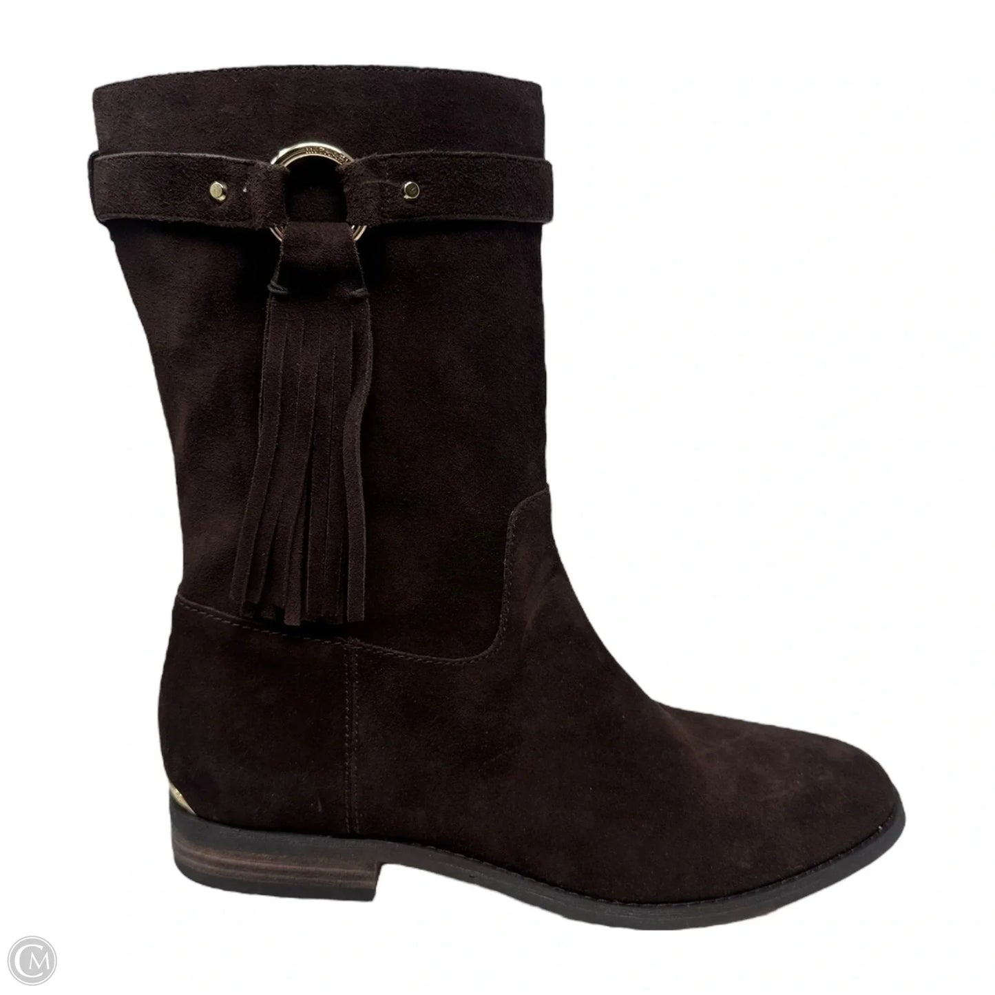 Rhea Suede Fringe Boot Designer By Michael Kors In Brown, Size: 10