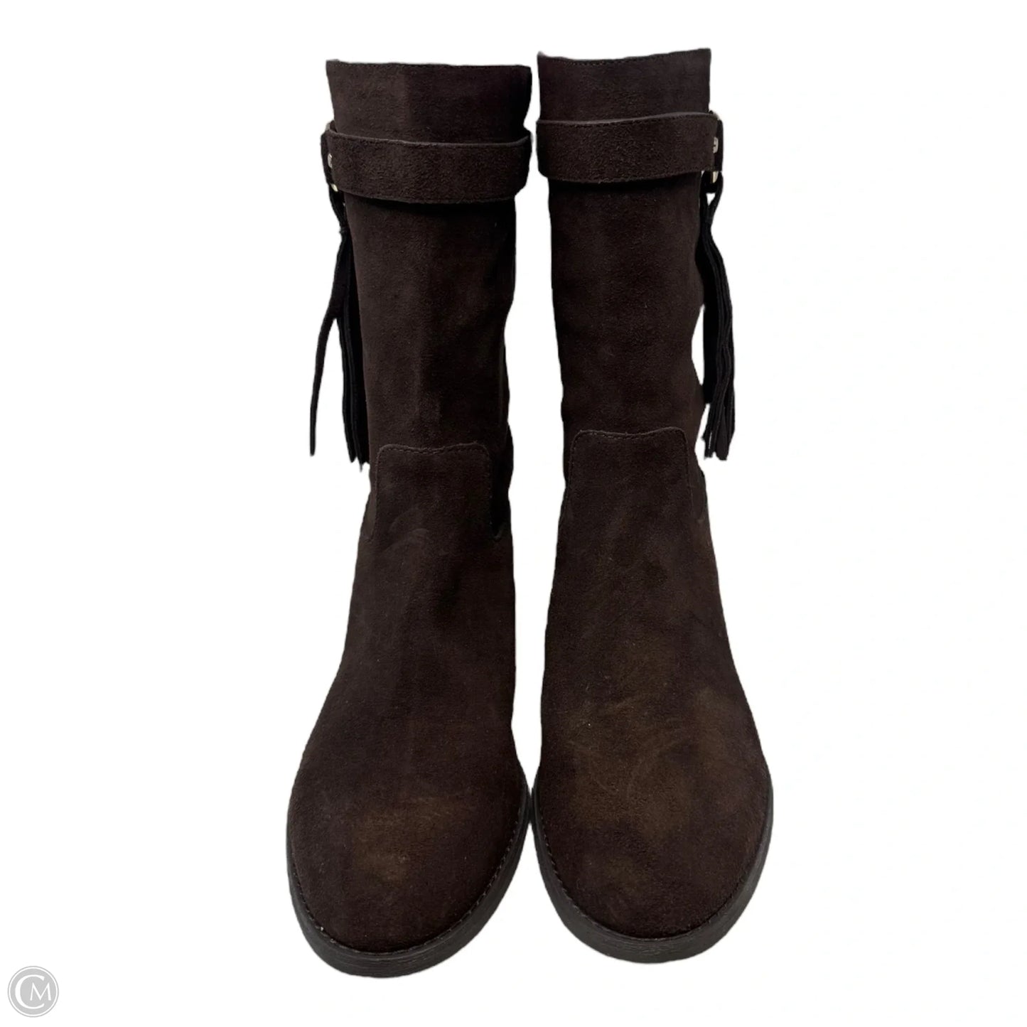 Rhea Suede Fringe Boot Designer By Michael Kors In Brown, Size: 10