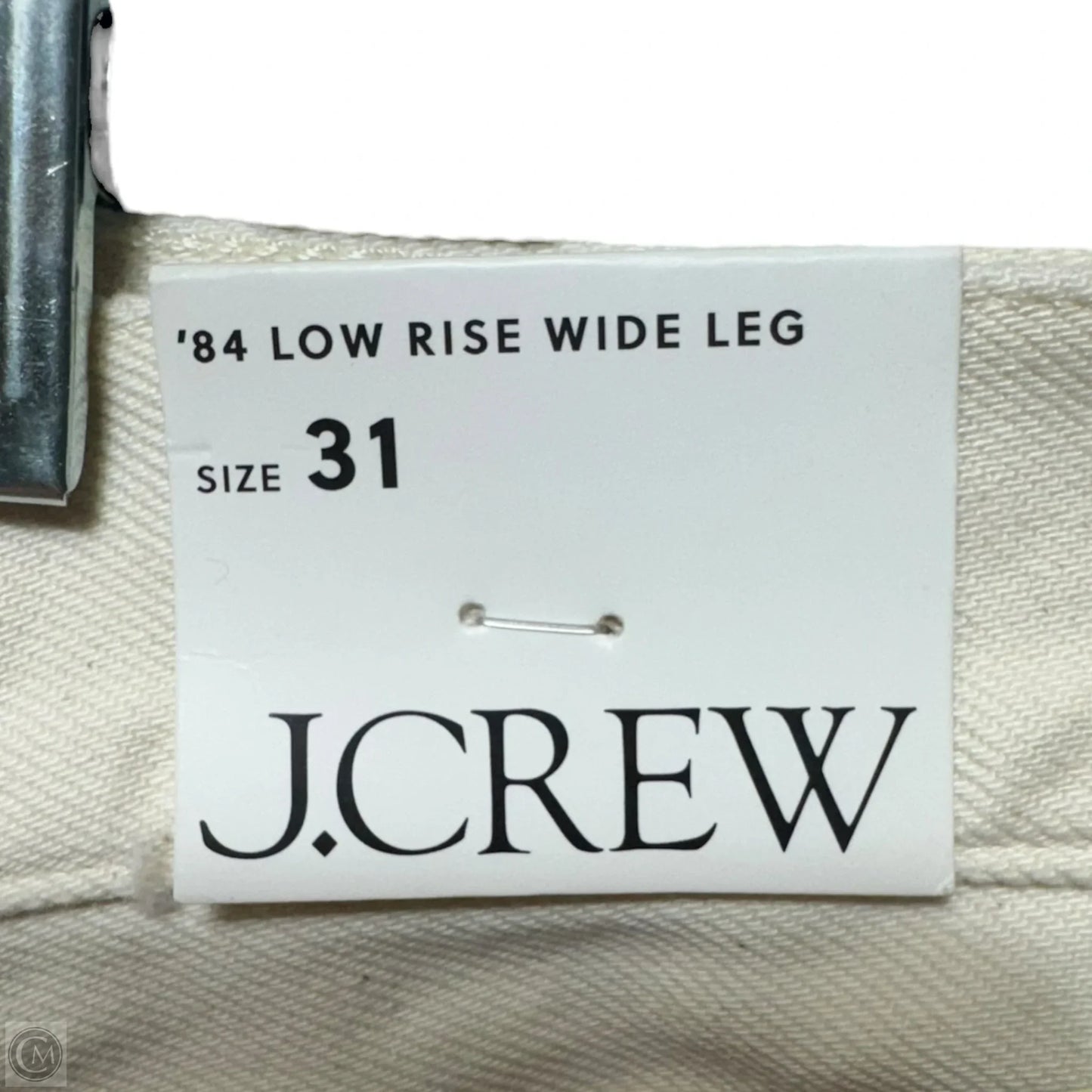 ‘84 Low Rise Wide Leg Jeans By J. Crew In Cream, Size: 12/31