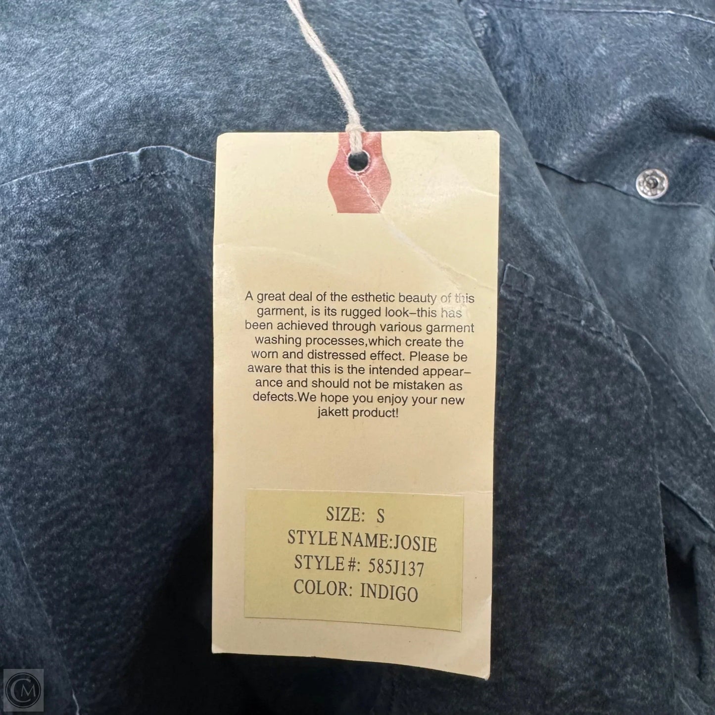 Josie Washed Leather Jacket Moto Leather By Jakett In Navy, Size: S