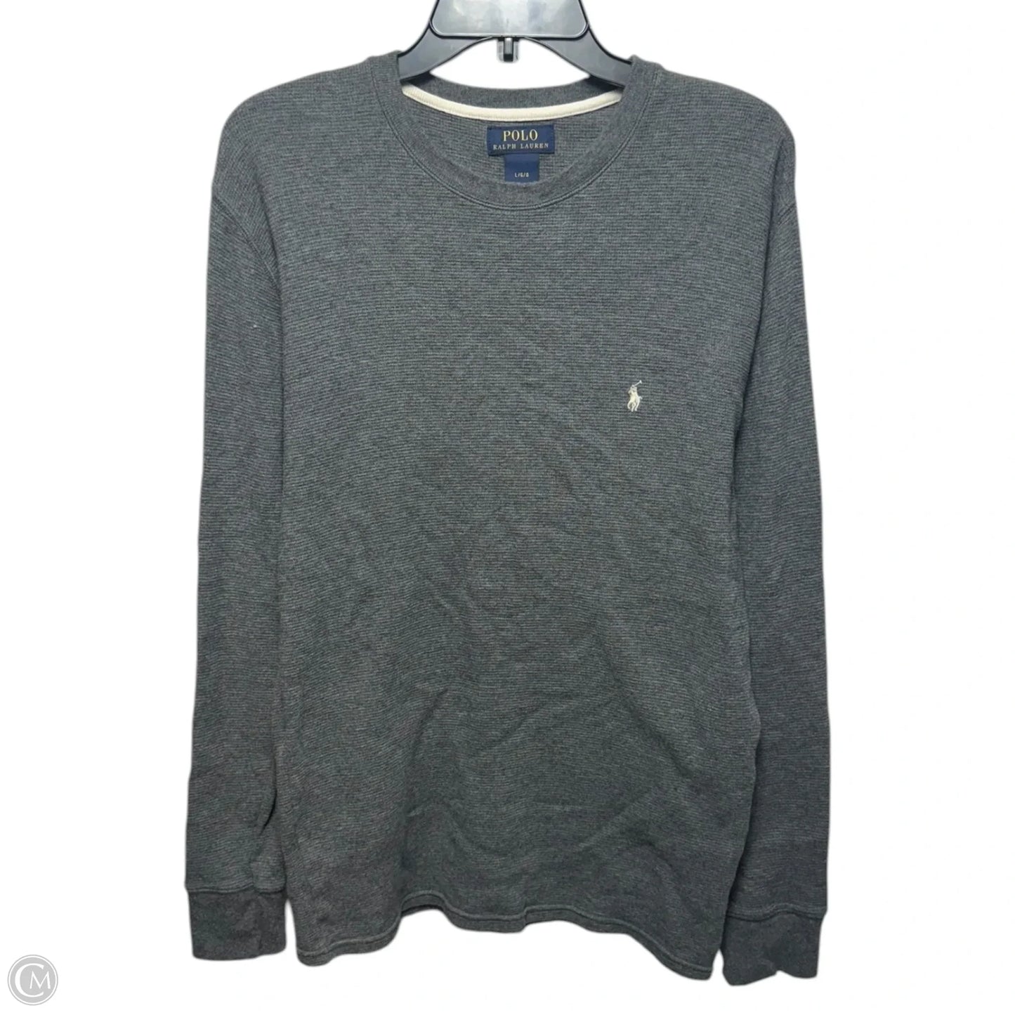 Top Long Sleeve By Polo Ralph Lauren In Grey, Size: L