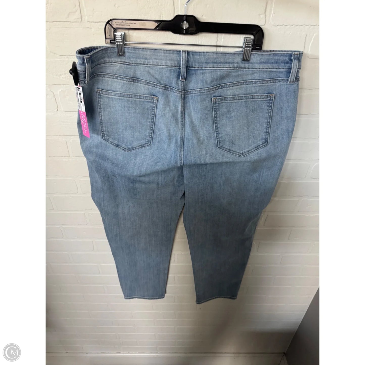 Jeans Straight By Chicos In Blue Denim, Size: 18