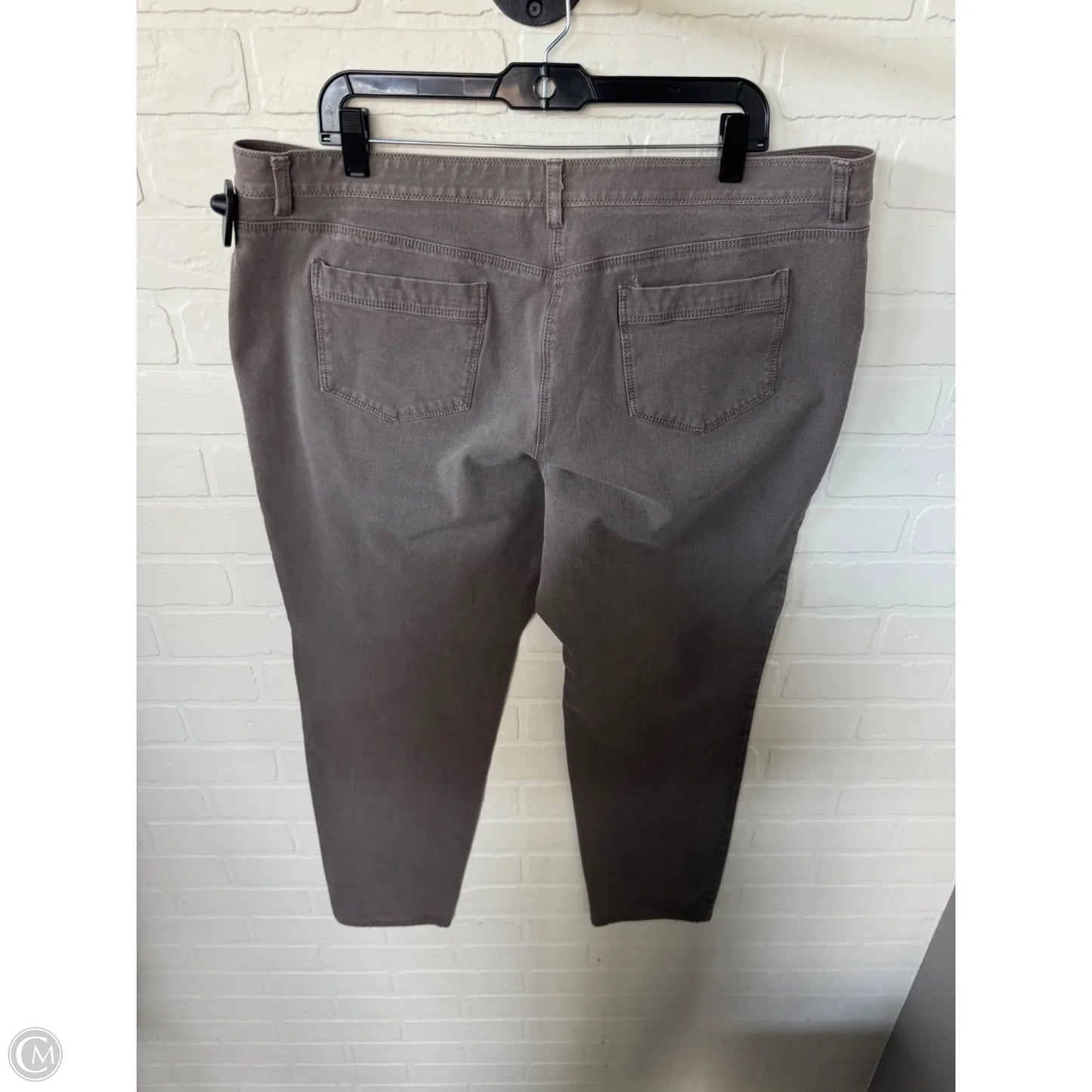 Jeans Straight By Chicos In Brown Denim, Size: 20