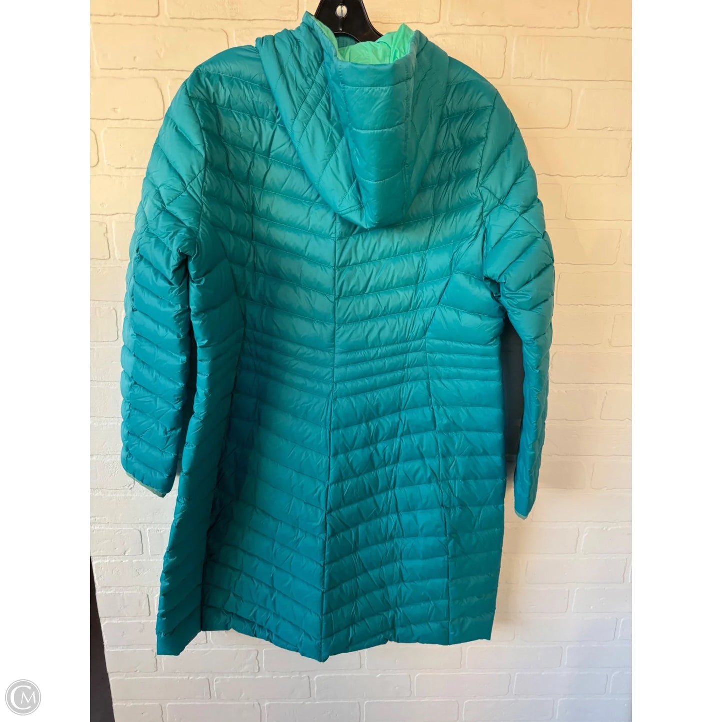 Coat Puffer & Quilted By Lands End In Teal, Size: Xl