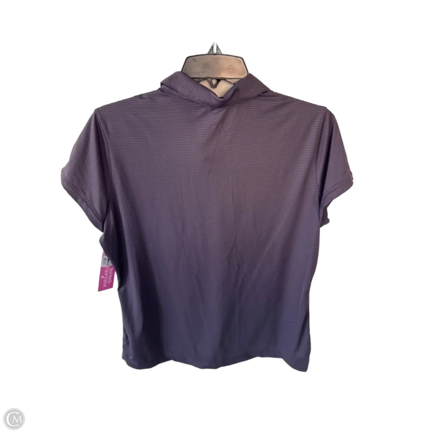 Athletic Top Short Sleeve By Nike In Purple, Size: L