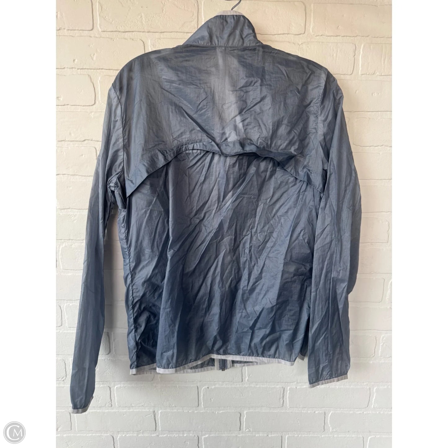 Jacket Windbreaker By Gapfit In Blue & Grey, Size: M