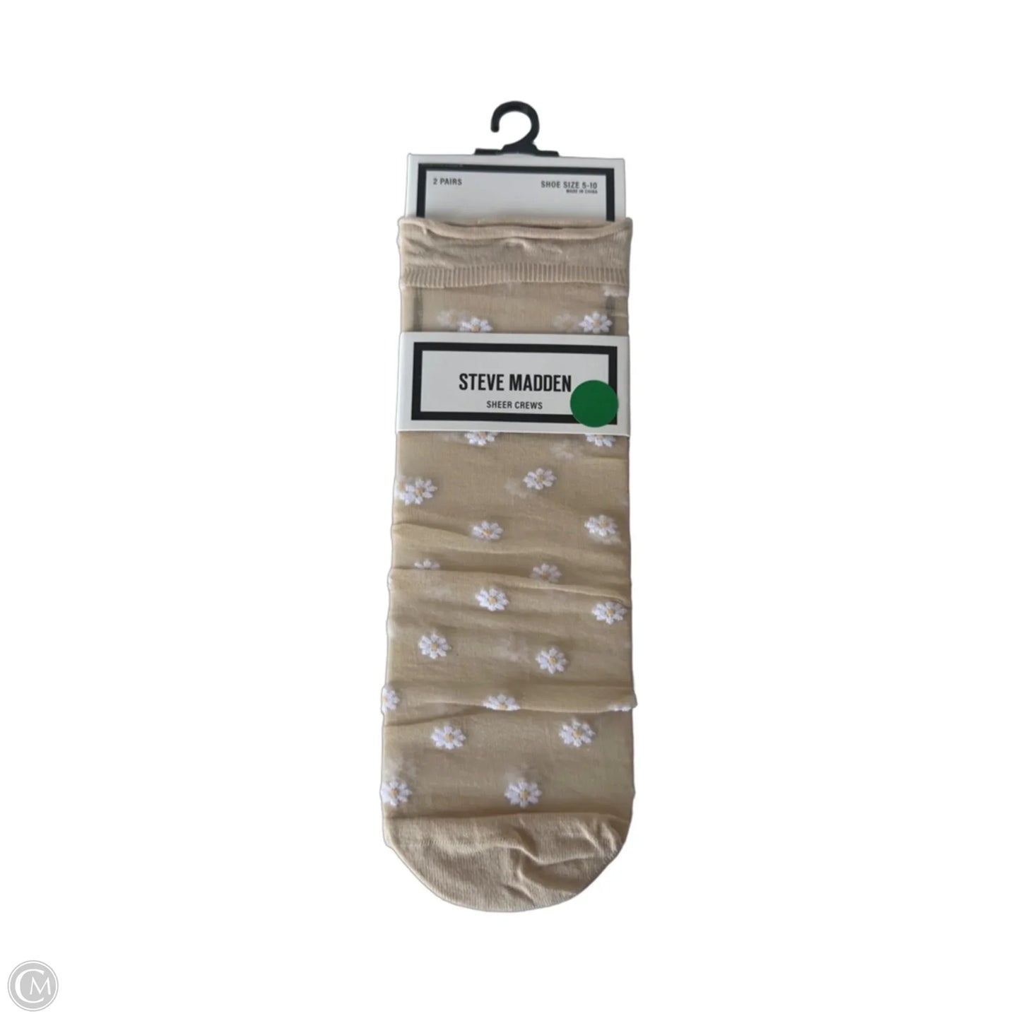Socks By Steve Madden In Tan & White, Size: 0