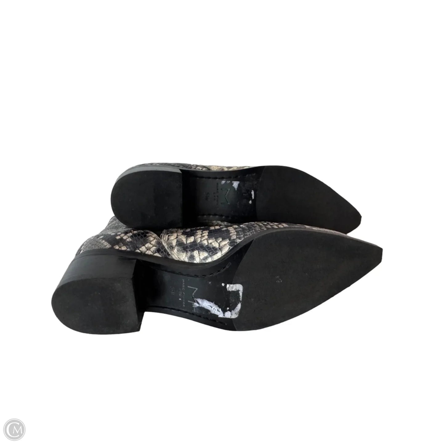 Boots Ankle Heels By Marc Fisher In Snakeskin Print, Size: 5.5