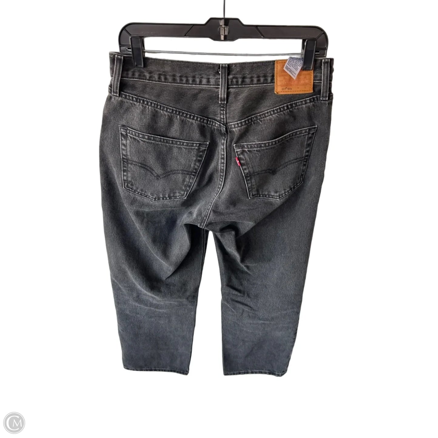 Jeans Straight By Levis In Black Denim, Size: 6