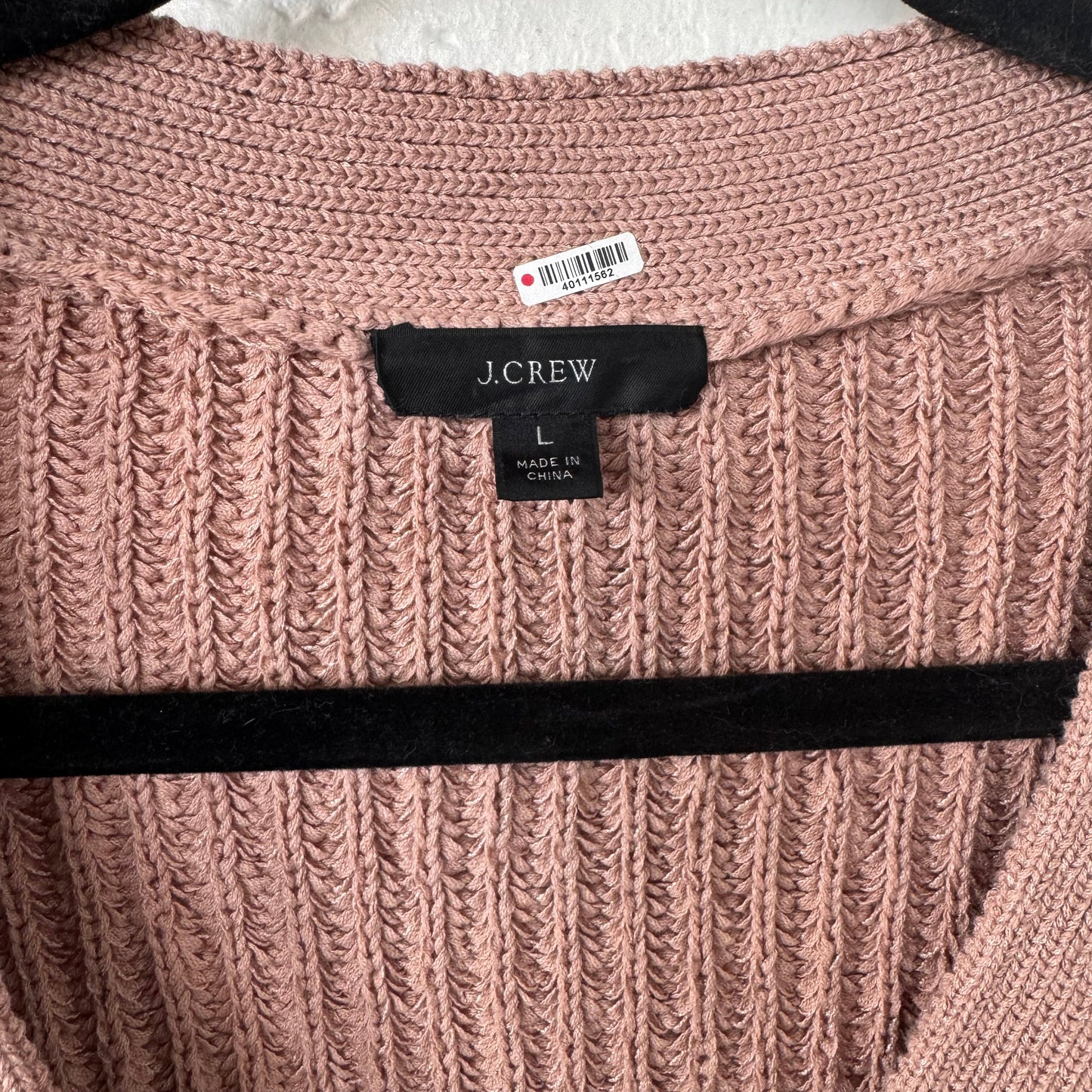 Sweater Cardigan By J. Crew In Pink & Tan, Size: L