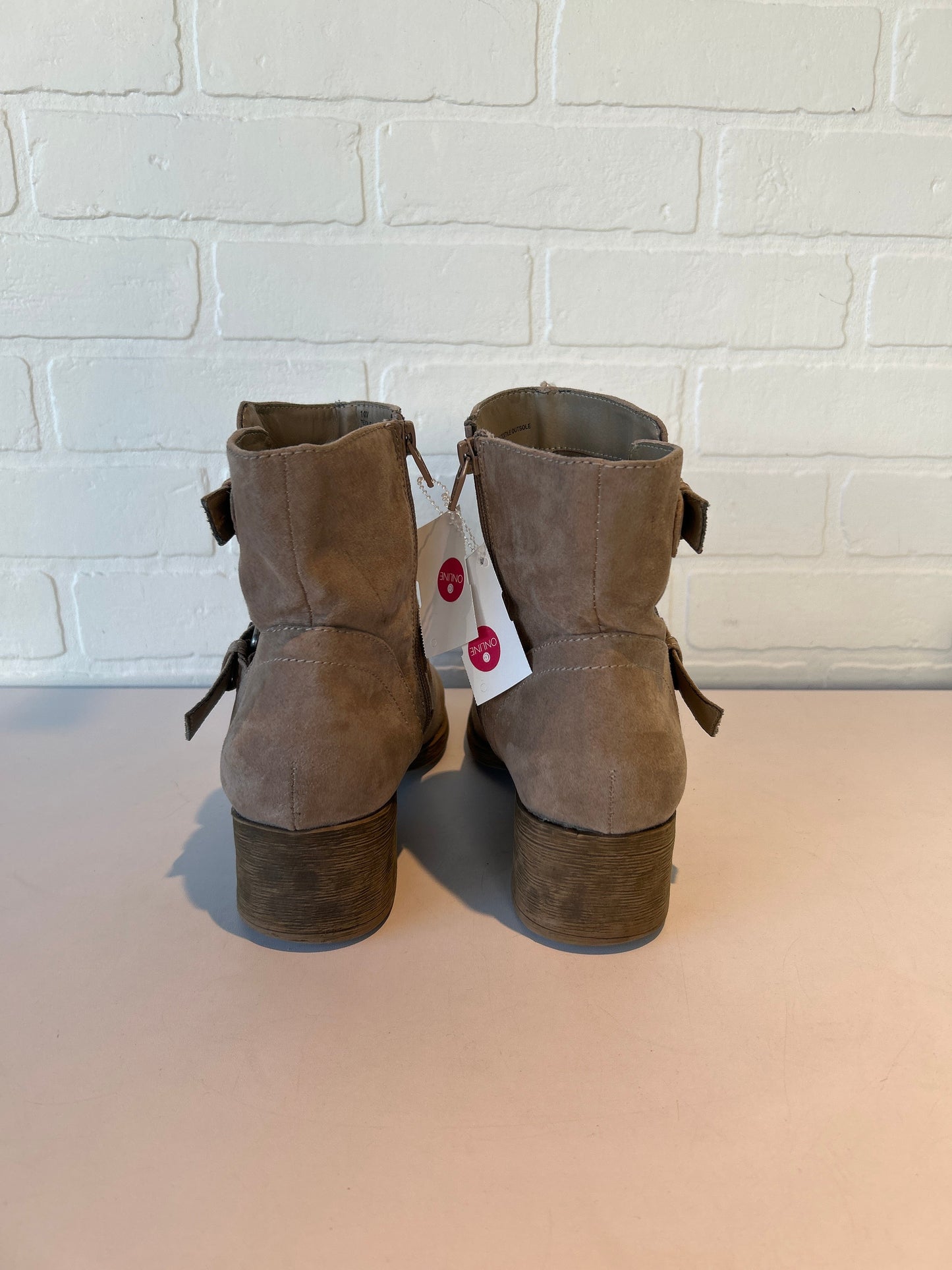 Boots Mid-calf Heels By Dv In Tan, Size: 10