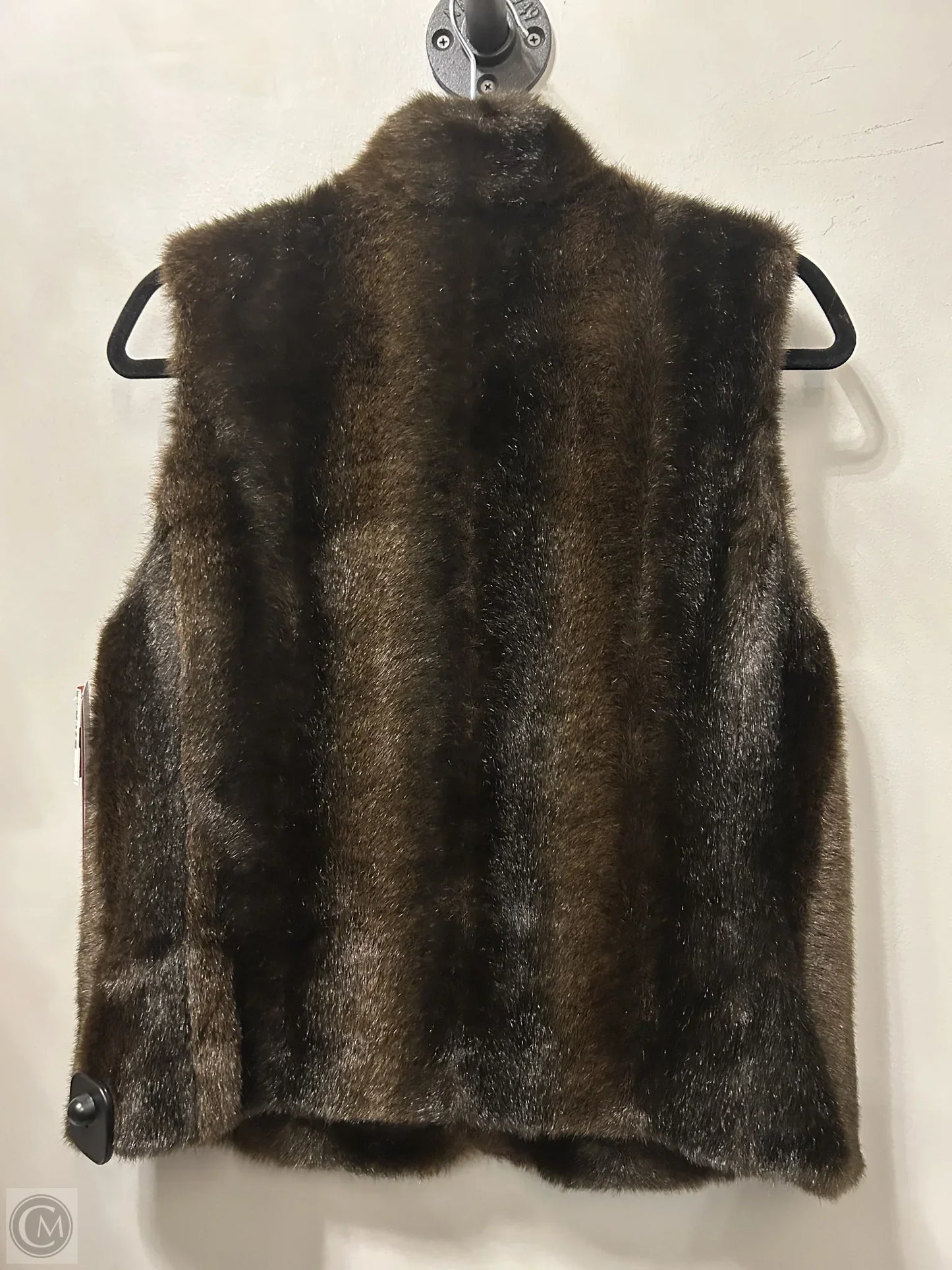Vest Faux Fur & Sherpa By Loft In Brown, Size: Mp