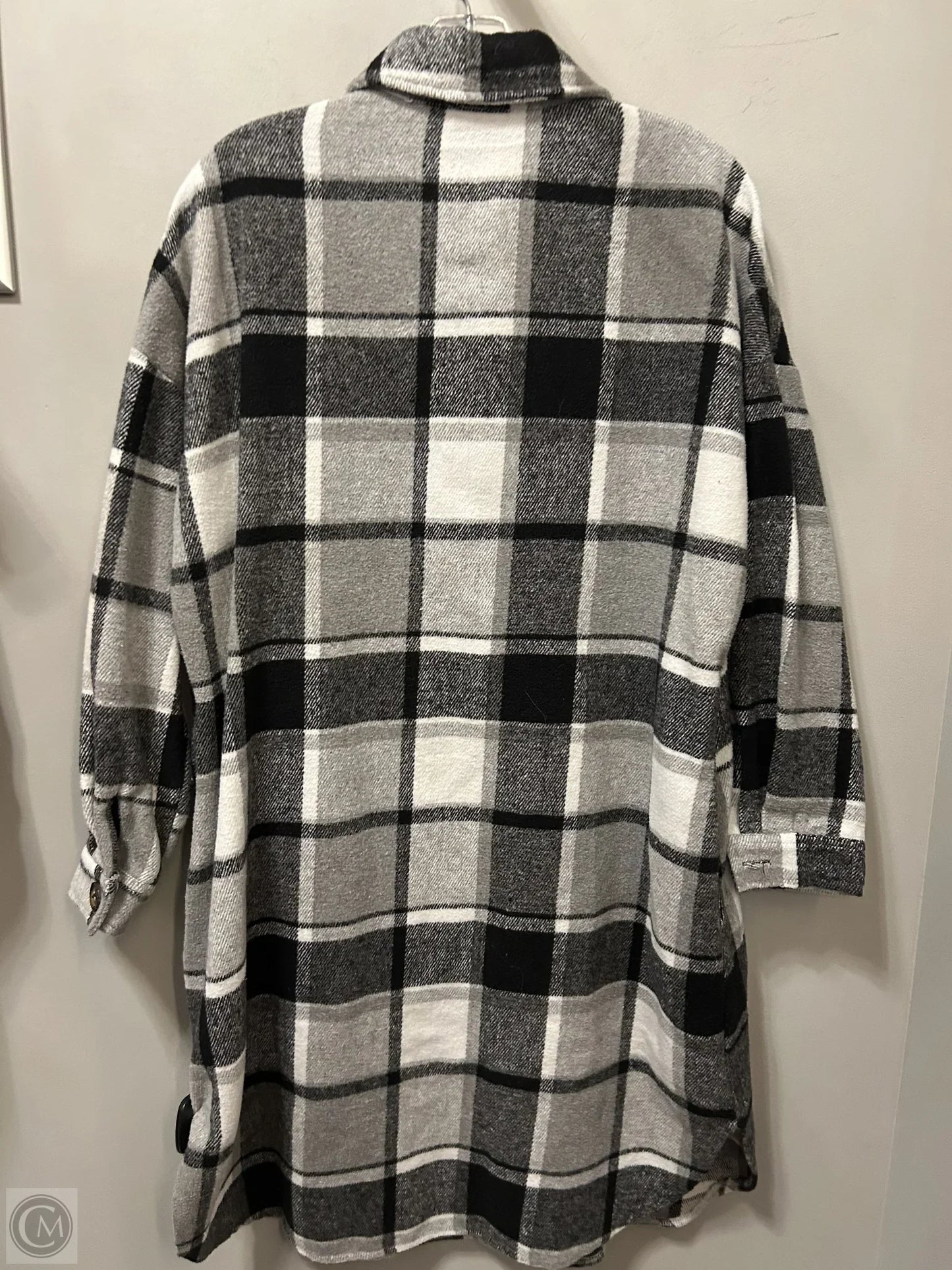 Jacket Shirt By Cme In Black & White, Size: S