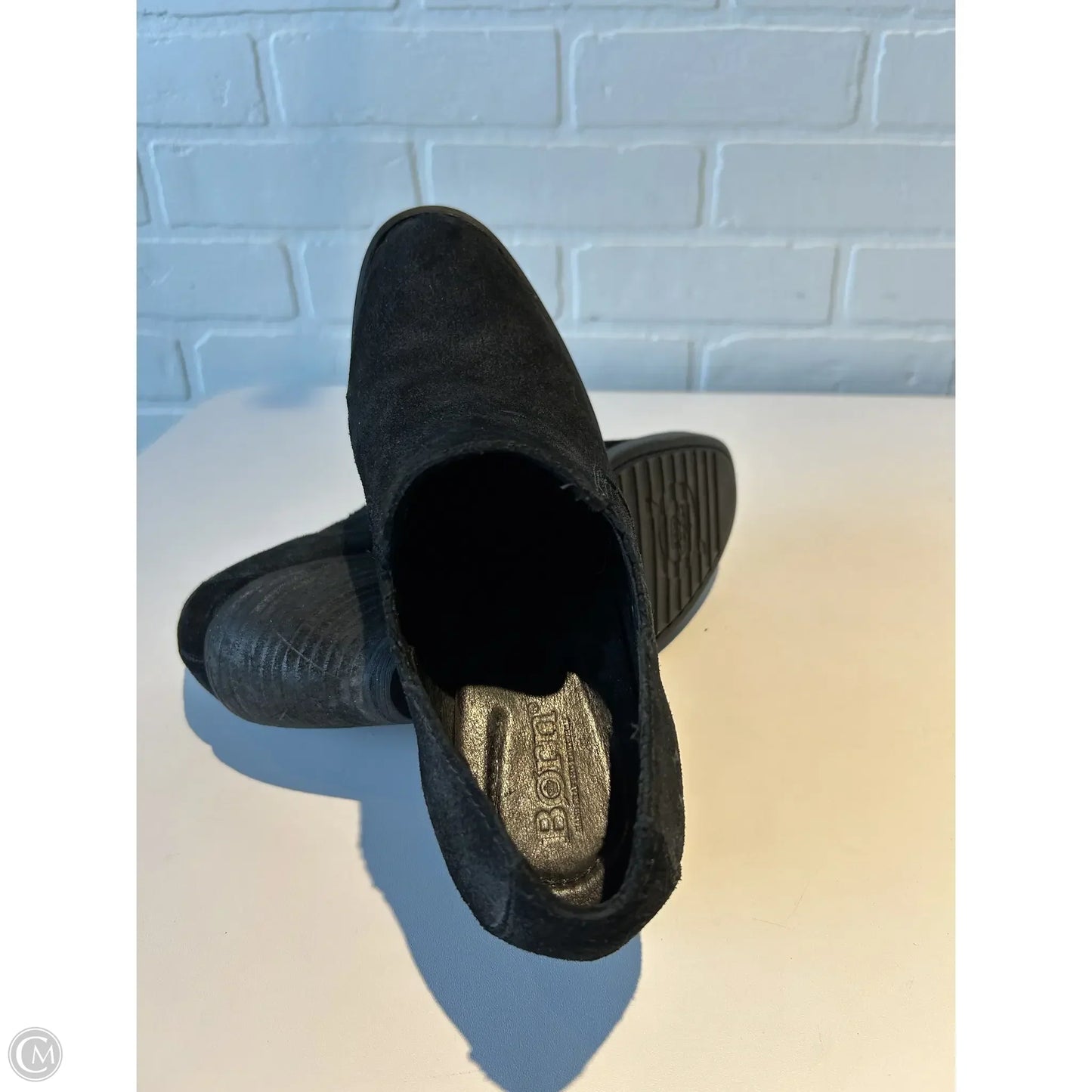 Boots Ankle Heels By Born In Black, Size: 6