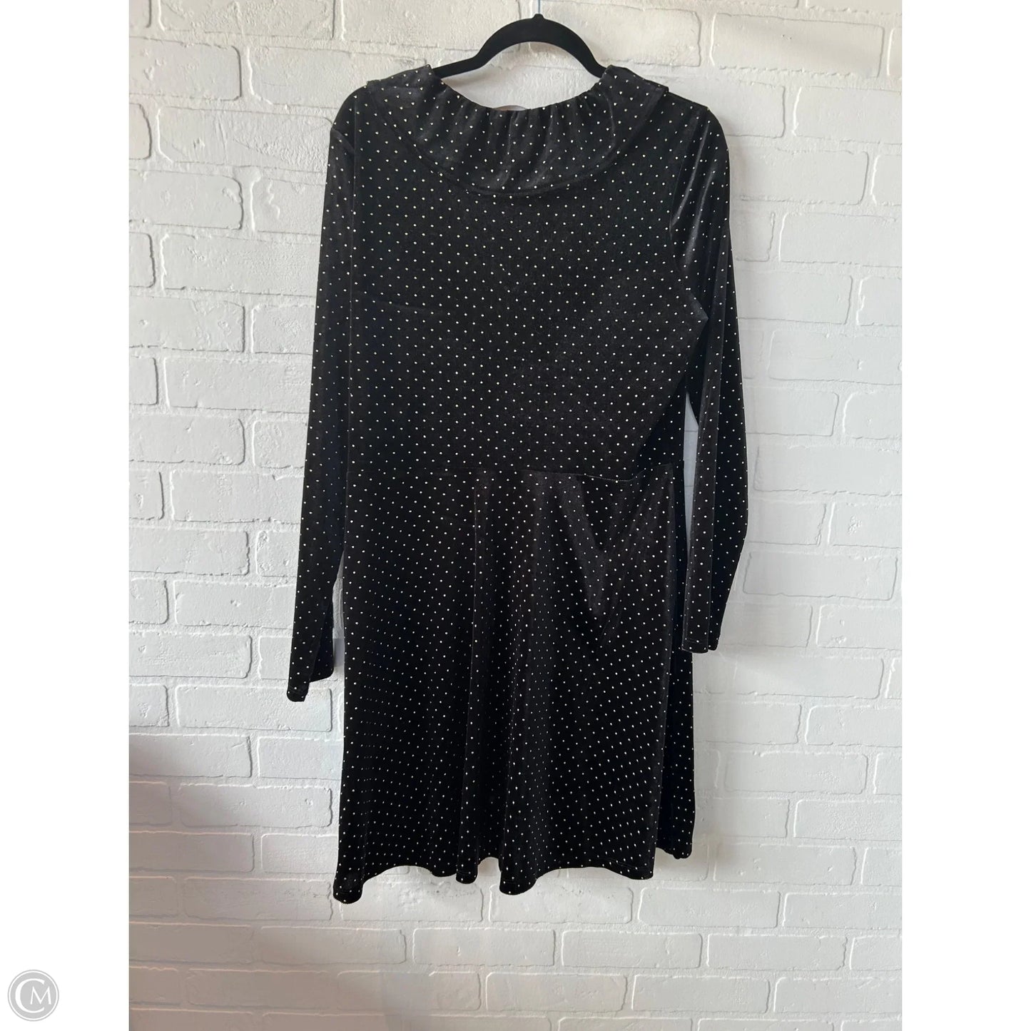 Dress Party Midi By Michael By Michael Kors In Black & Gold, Size: L