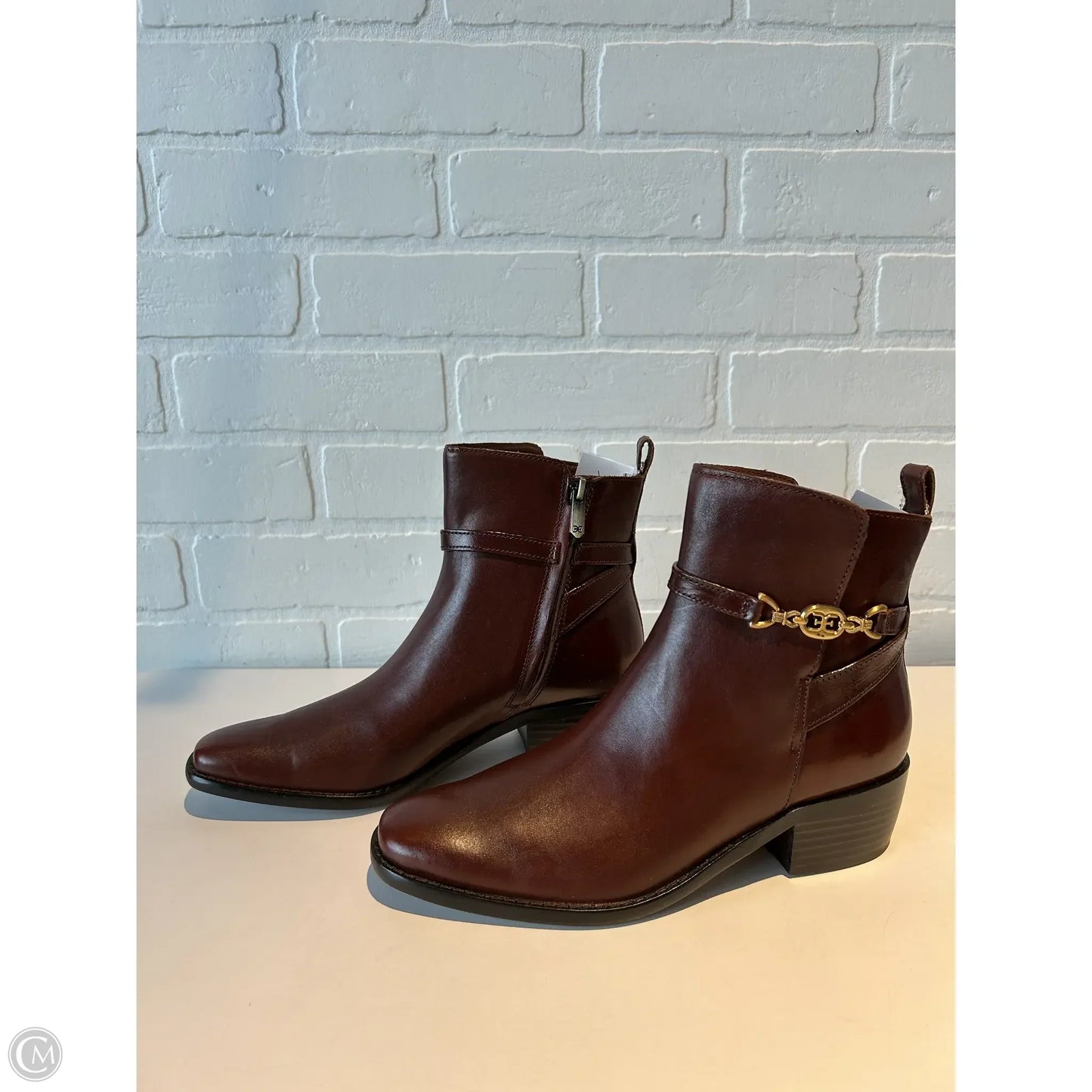 Boots Ankle Heels By Sam Edelman In Brown, Size: 7