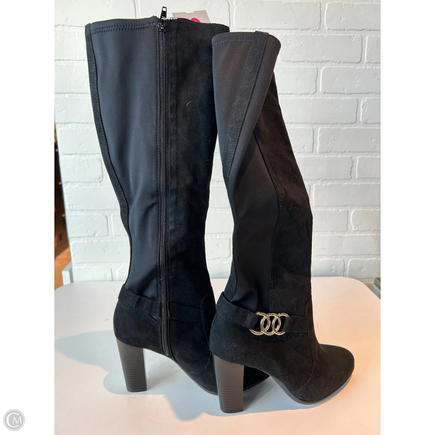 Boots Knee Heels By Kelly And Katie In Black, Size: 7.5
