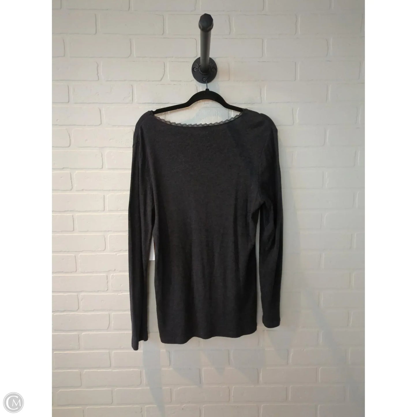 Top Long Sleeve Basic By Soft Surroundings In Grey, Size: L