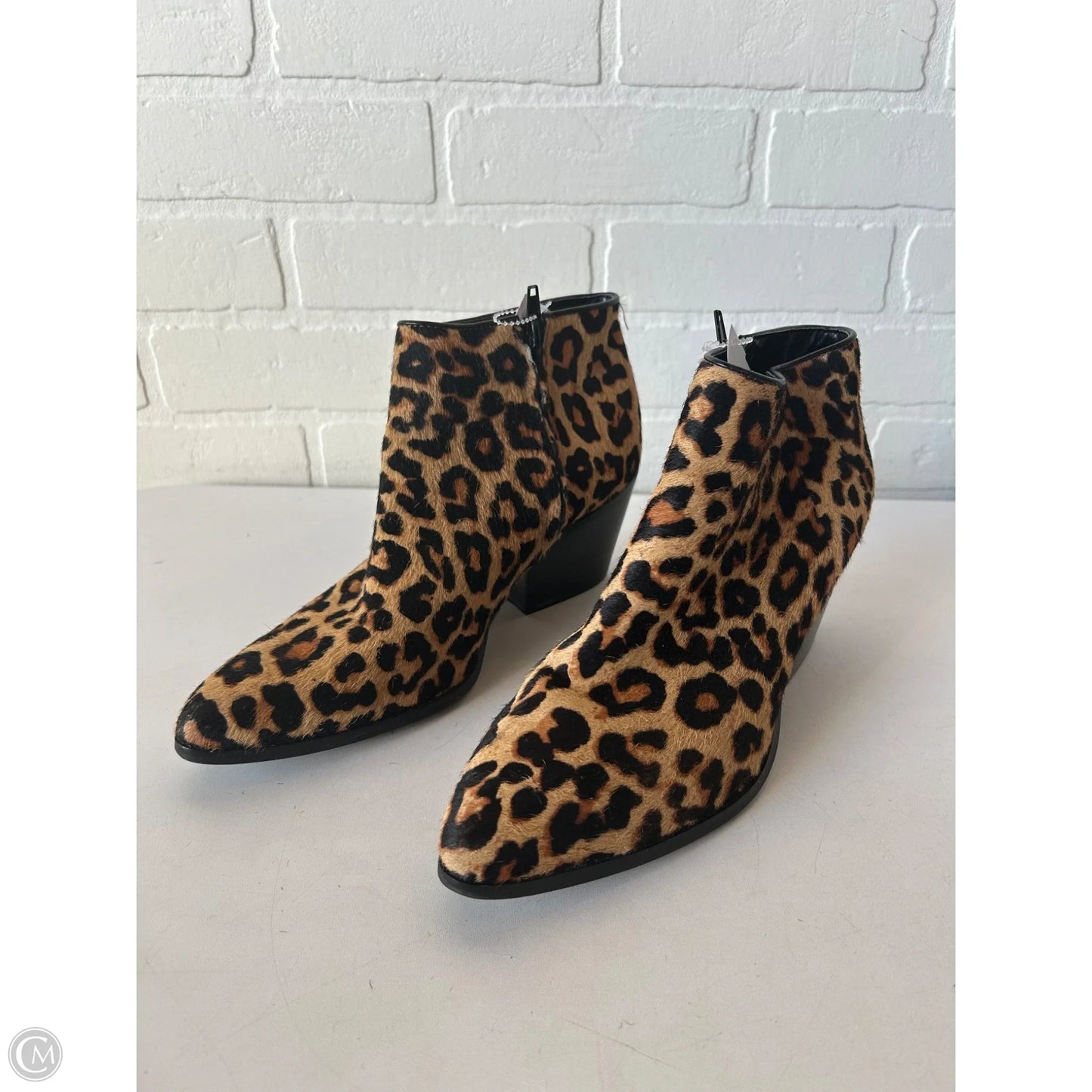 Boots Ankle Heels By Bleecker & Bond In Animal Print, Size: 8.5