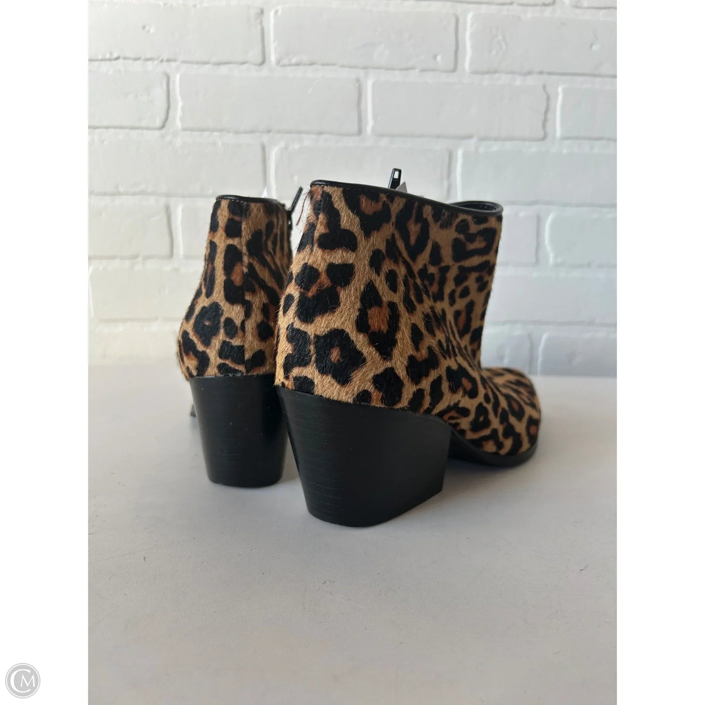 Boots Ankle Heels By Bleecker & Bond In Animal Print, Size: 8.5