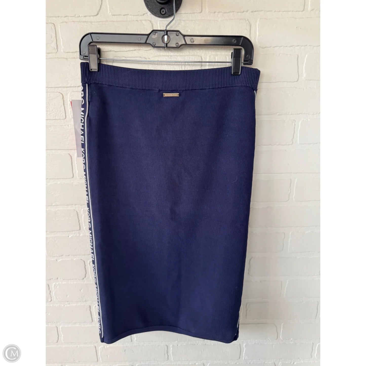 Skirt Midi By Michael By Michael Kors In Blue & White, Size: 10