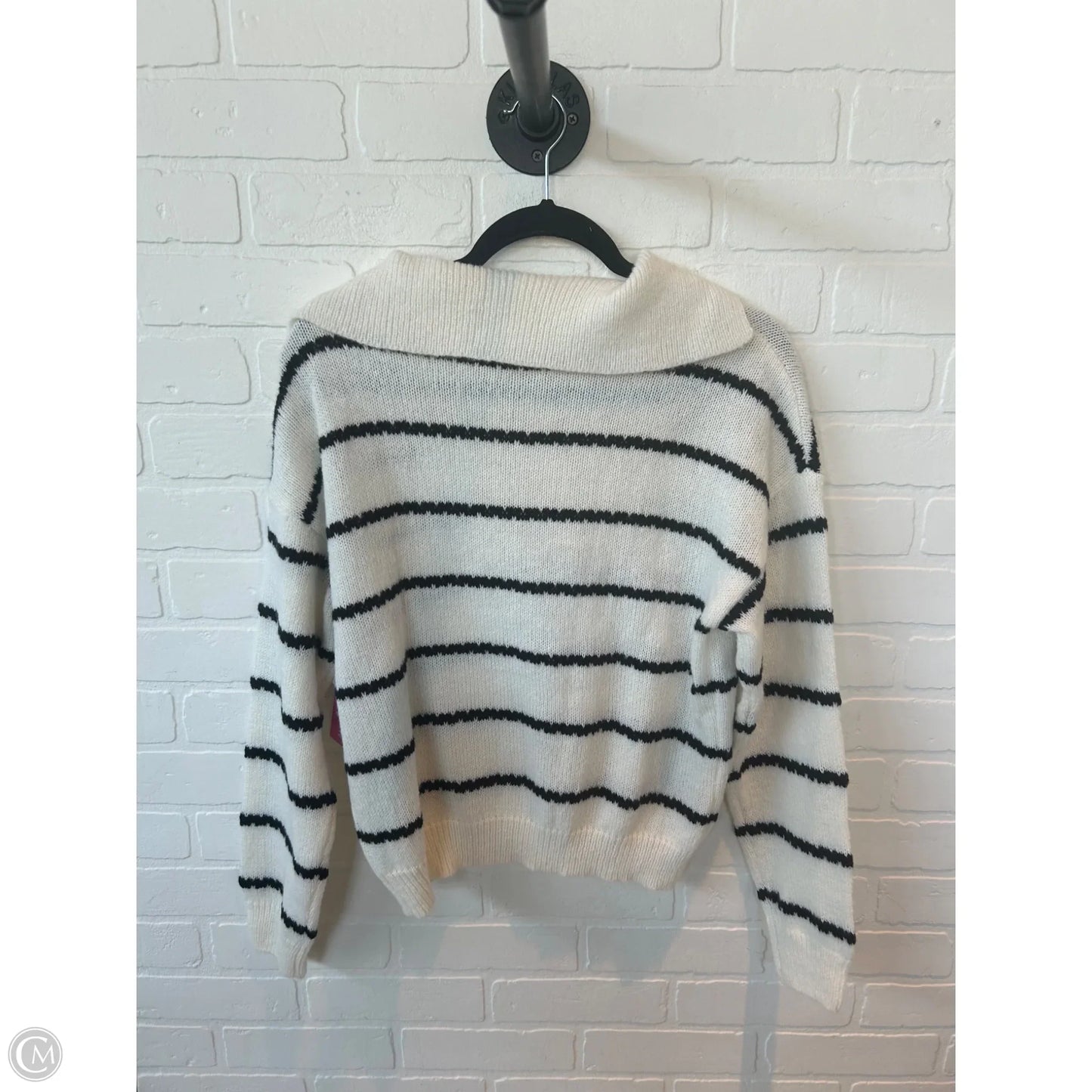 Sweater By Blu Pepper In Black & White, Size: S